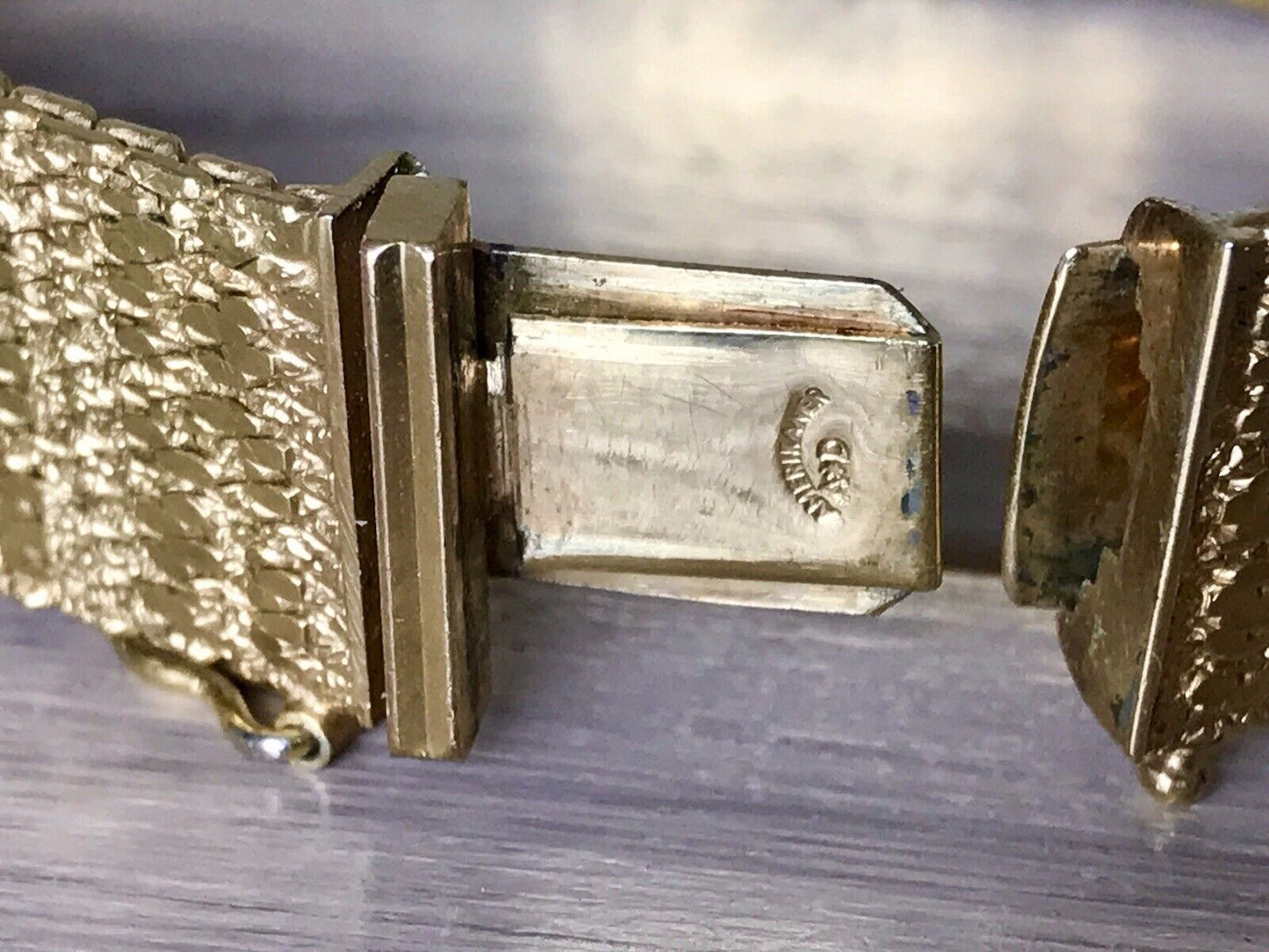 Vintage wunderschönes Teppicharmband Armband vergoldet Amer. Doublè Andreas Daub