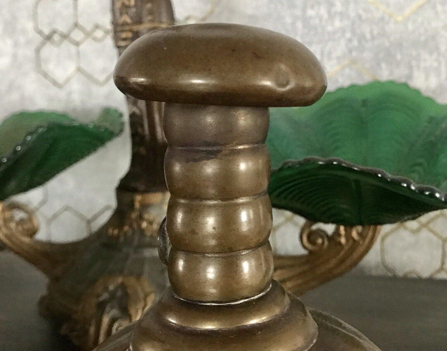 Antik Art Déco Raucherset Zigarren Dose Schneider Aschenbecher Messing