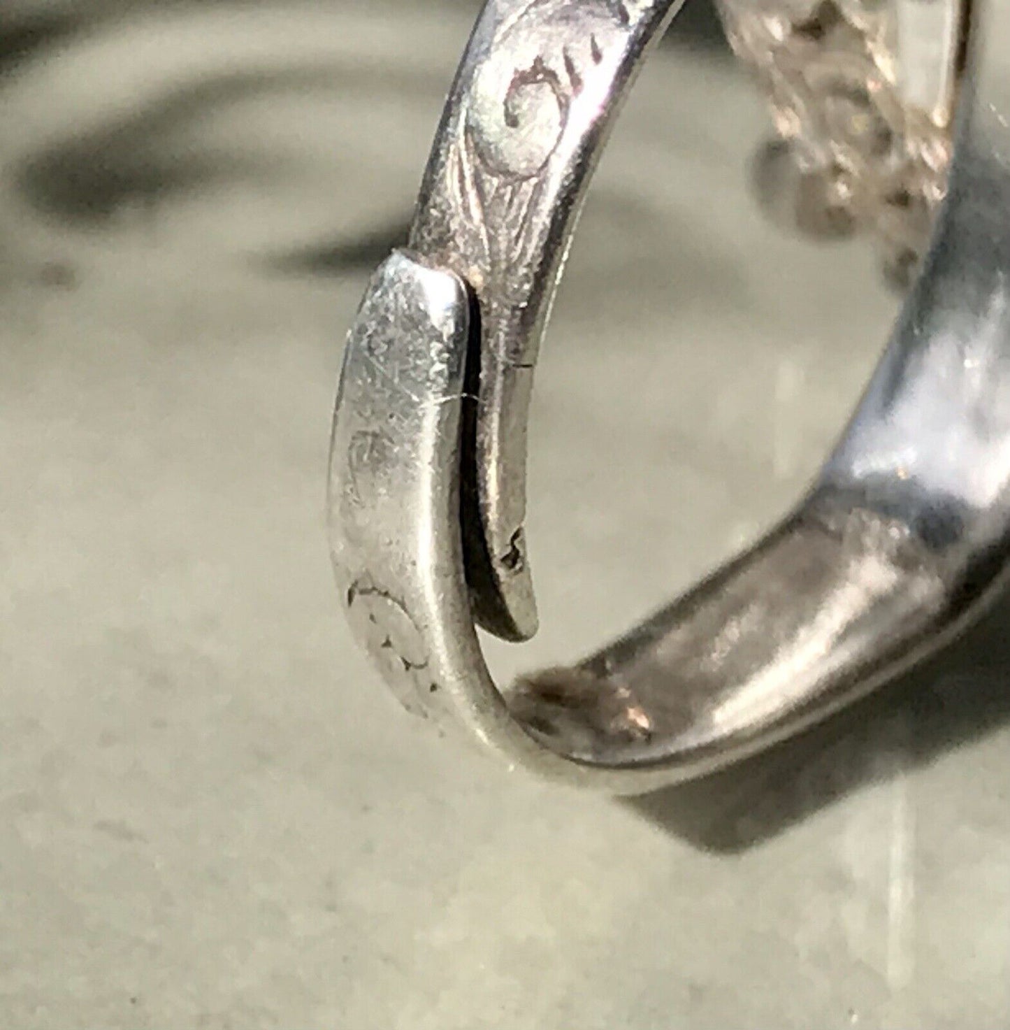Antik England Jugendstil Edel DAMEN RING 925 Silber Jaspis Birmingham AH