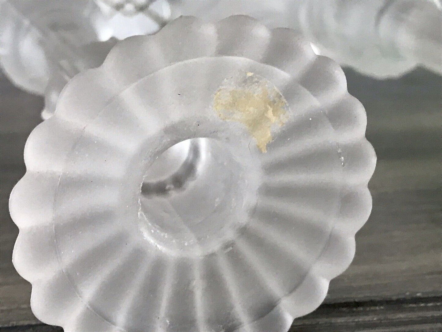 Antik Val Saint Lambert 2 Griffon Kerzenleuchter Kerzenständer EDEL Glas