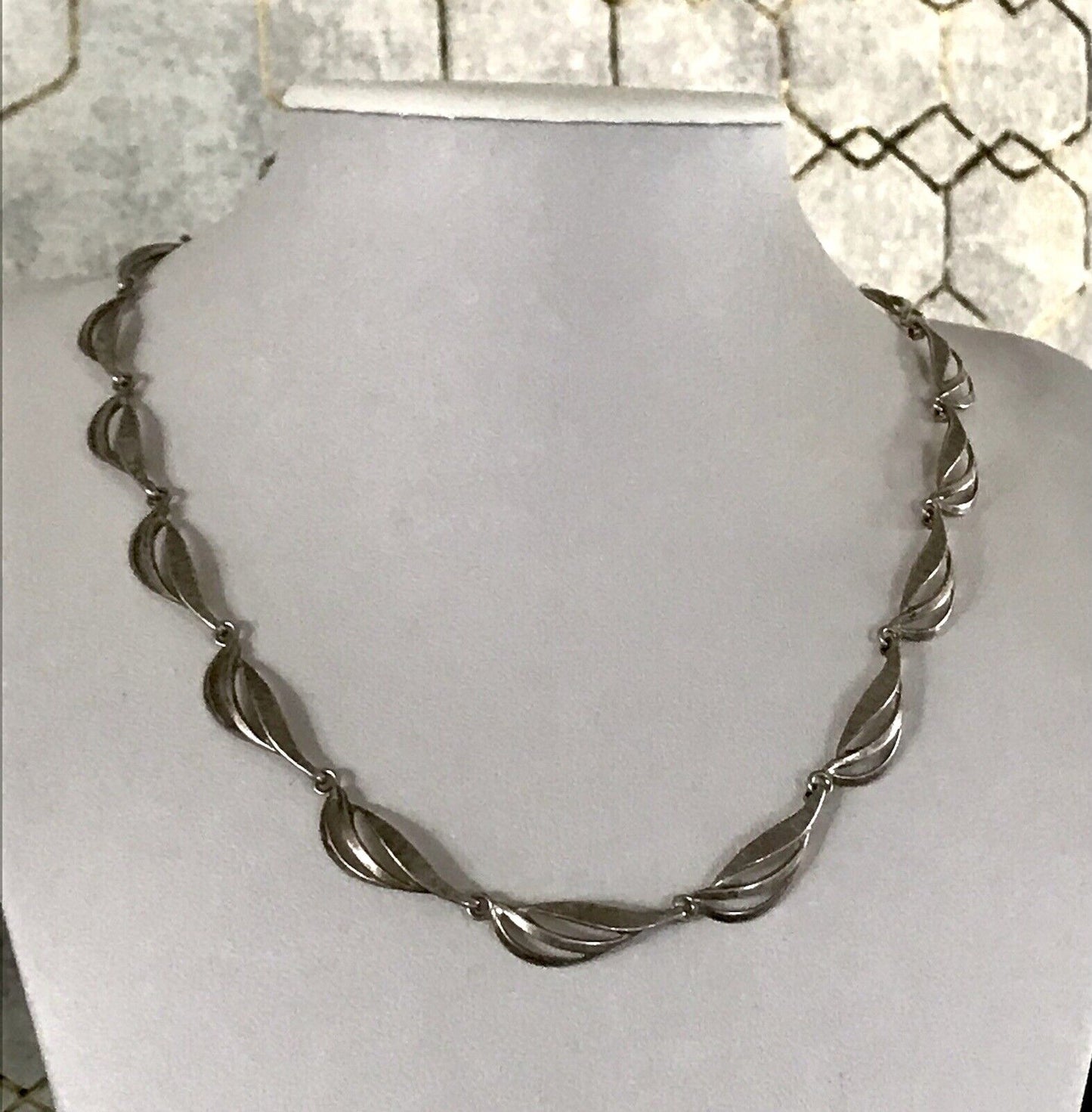Alt Vintage Edel 800 Silber Collier Halskette
