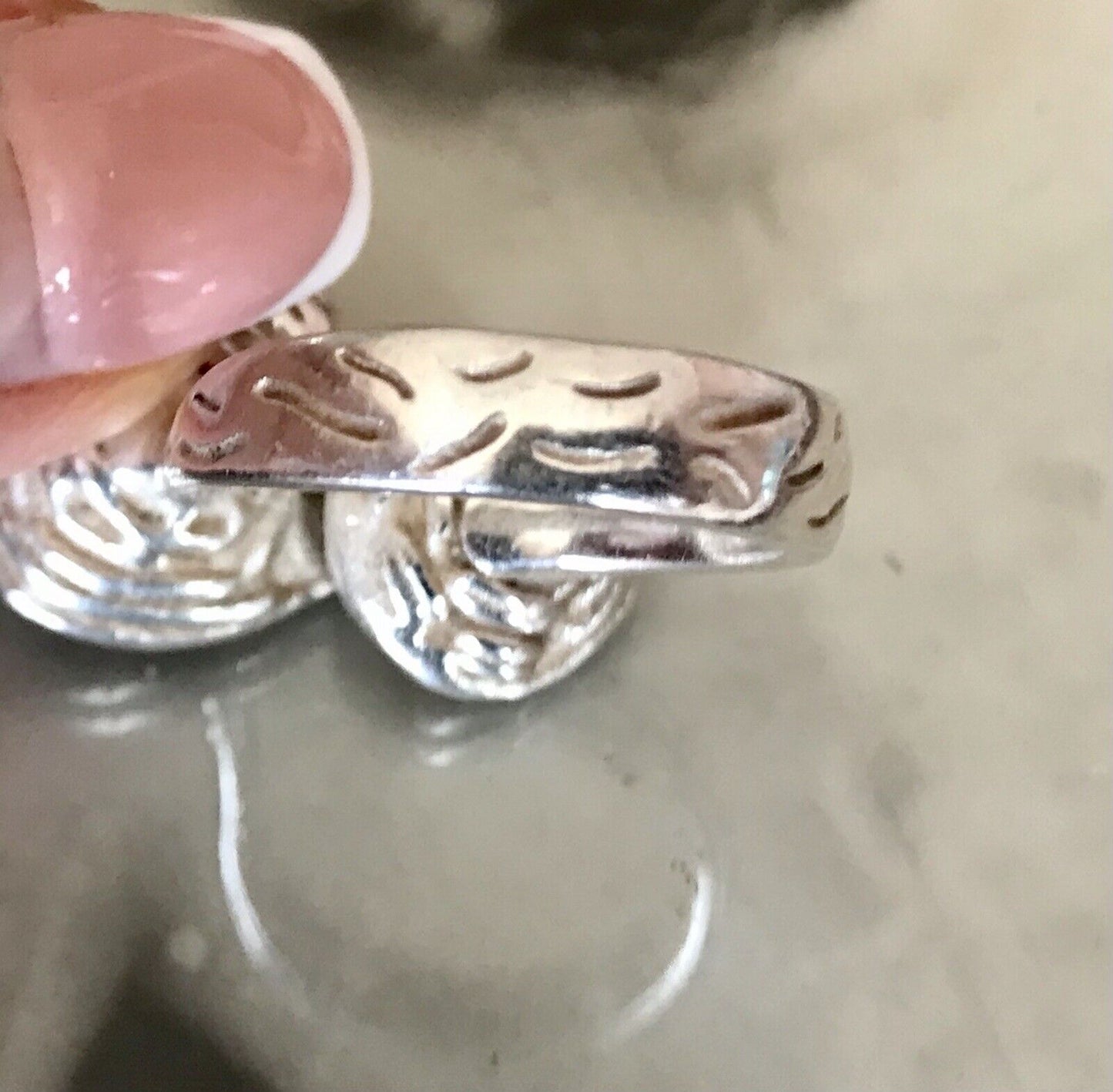 Vintage Modernist Designer DAMEN RING 925 Silber ADK Gr.58- 60 Perlen