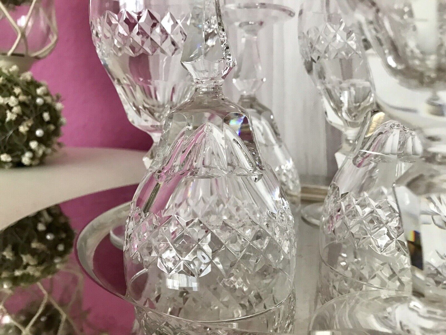 Vintage SEHR EDEL 6x Weingläser Gläser Kristallglas So schön!