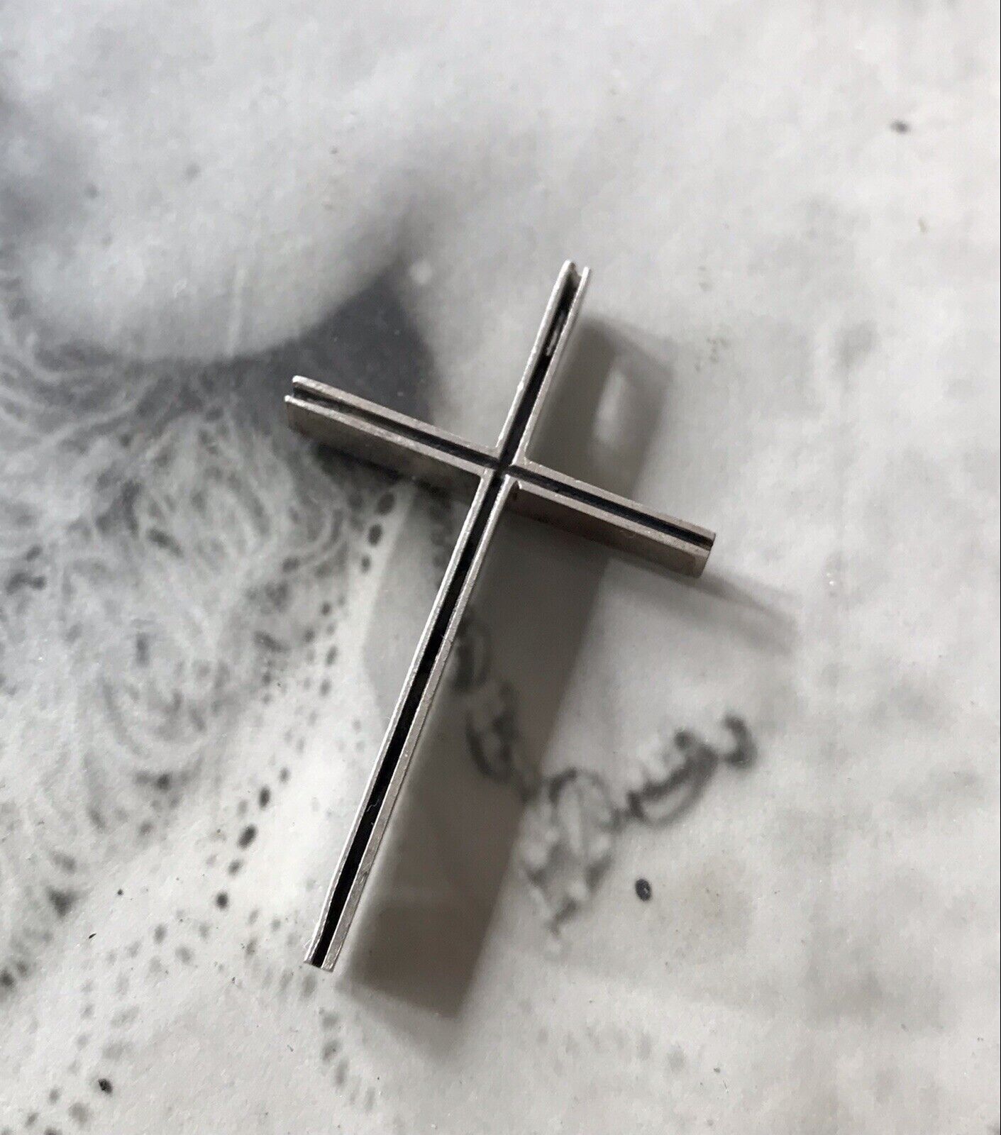 alt schöne Form Silber Kreuz Anhänger Kettenanhänger