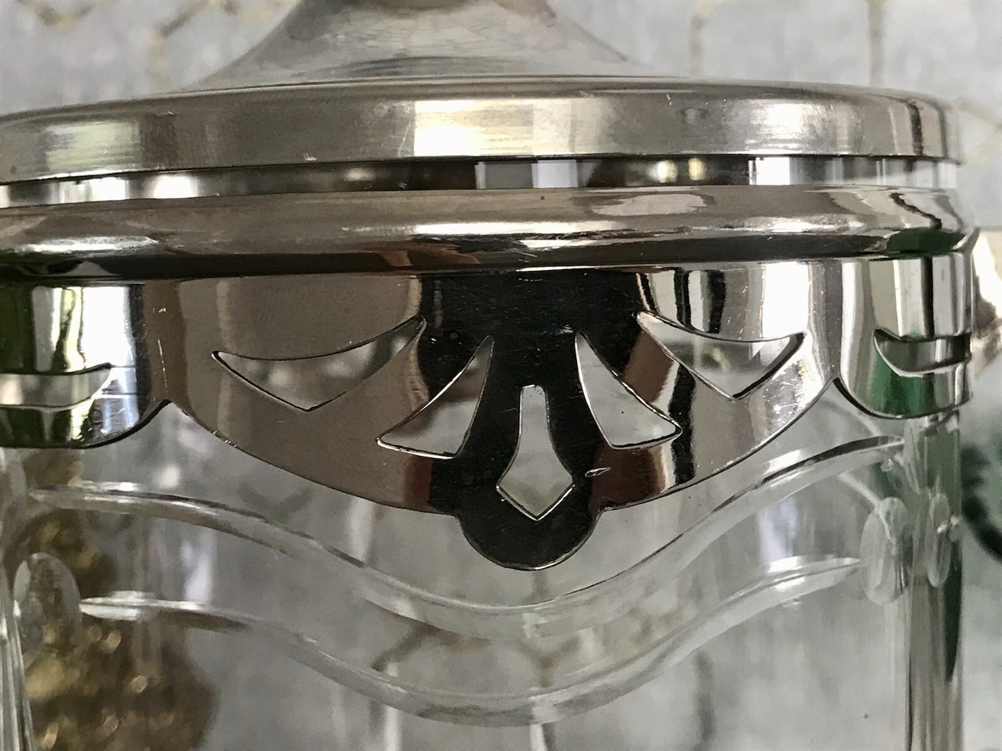 Antik Jugendstil Art Déco Dose versilbert? Argentor? Bonboniere Konfektdose