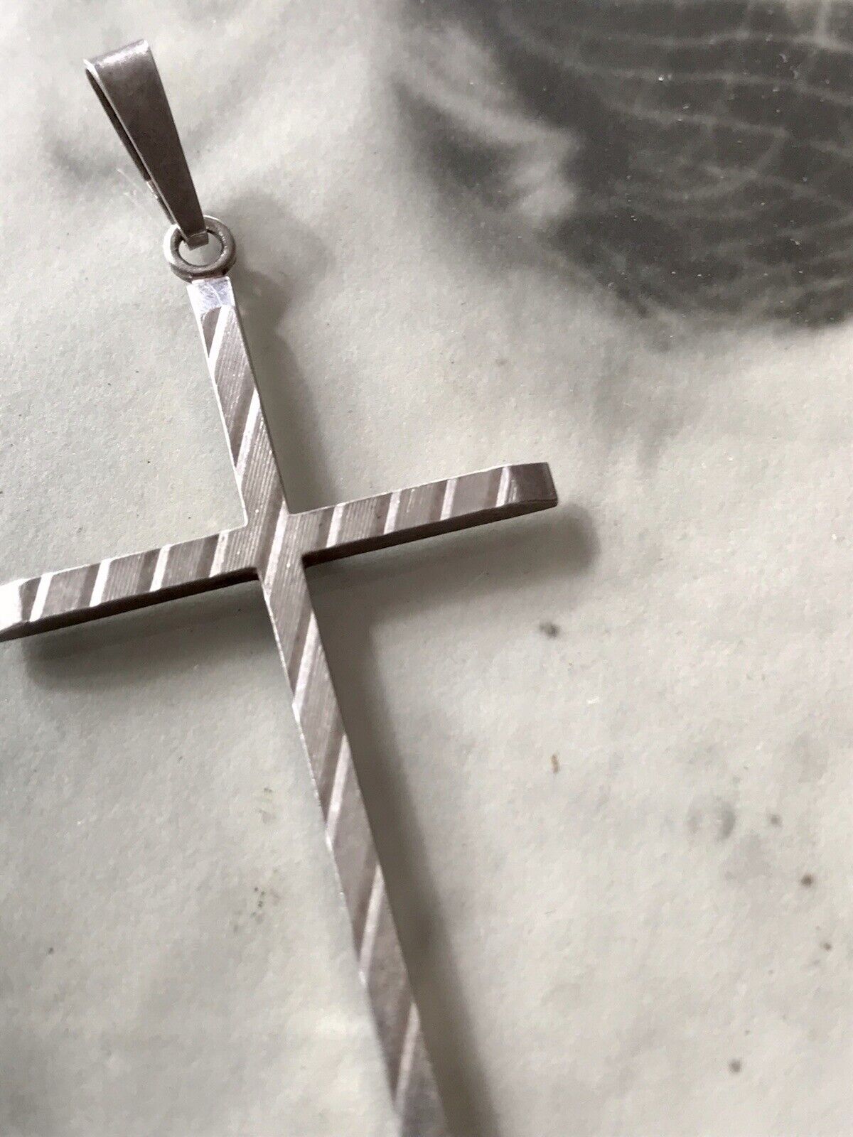 alt schöne Form 925 Silber Kreuz Anhänger Kettenanhänger