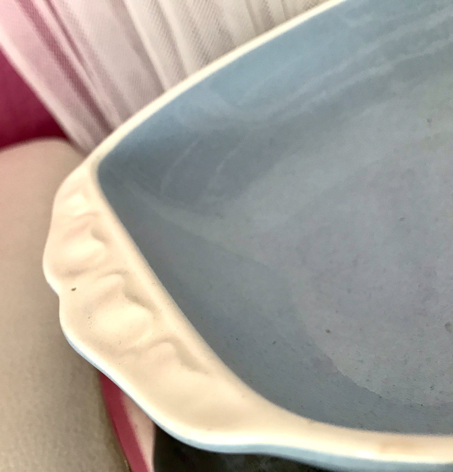Villeroy&Boch Antik Art Déco Keramik Schale blau naturweiß Mettlach