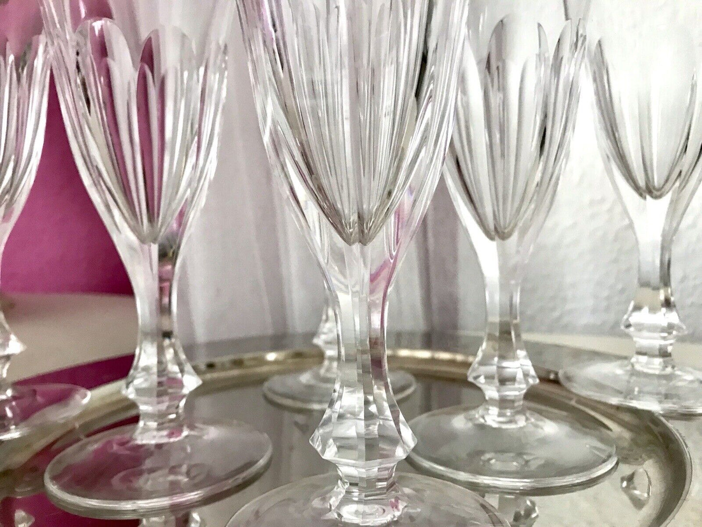 Vintage EDEL 6 Sektflöten Champagnerflöten Gläser Kristallglas Bleikristall WOW