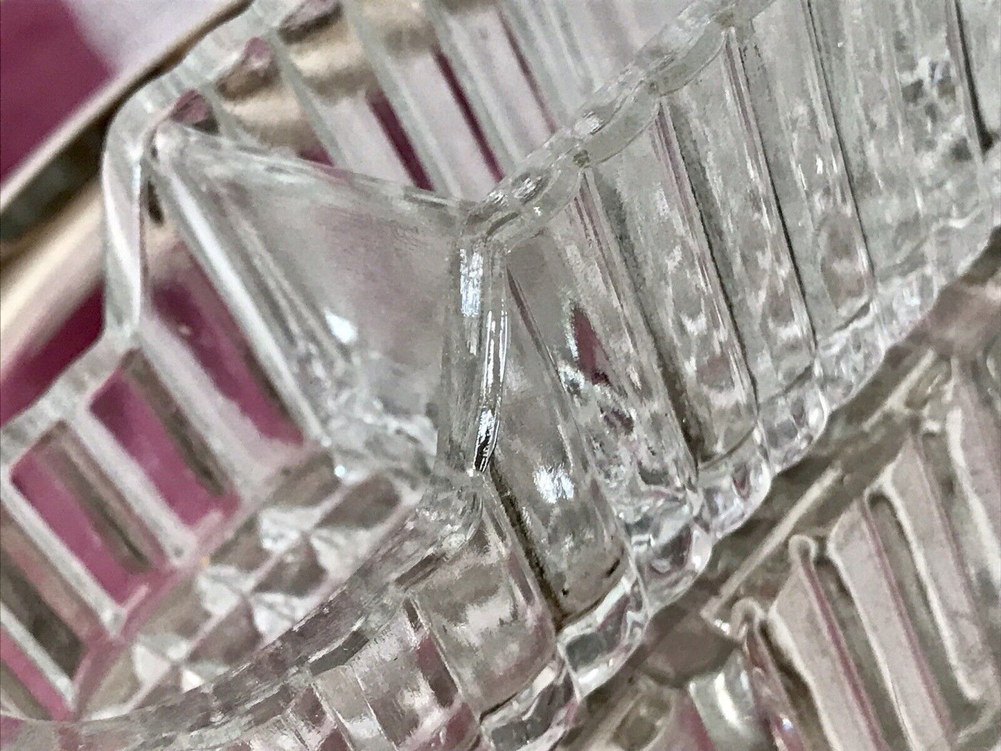 Antik Art Déco Pressglas Salz & Pfeffer Menage Saliere Gewürzständer Glas