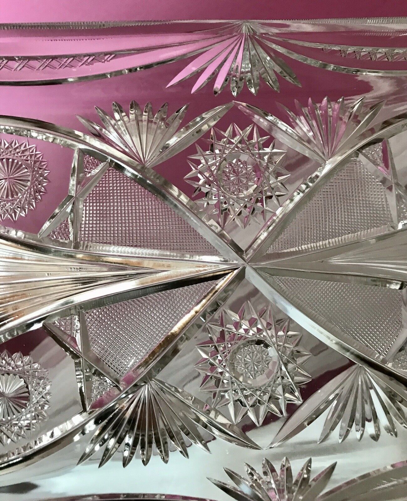 Antik Bleikristall Schale Glasschale Kristallglas Glas Schliff EDEL Groß