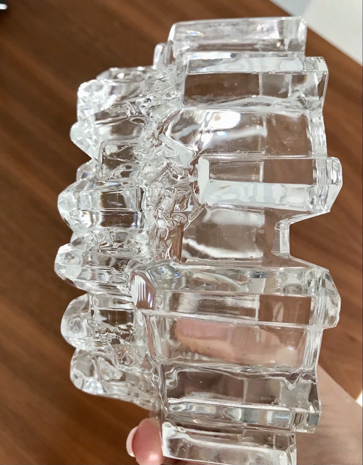 Vintage 70er Aschenbecher Ascher EDEL Kristallglas Bleikristall Schwer Skandi?