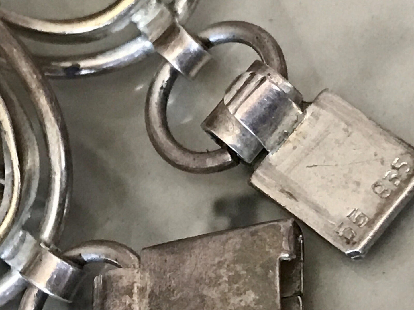 Alt Vintage 60er Armband 835 Silber farblose Steine wunderschön!