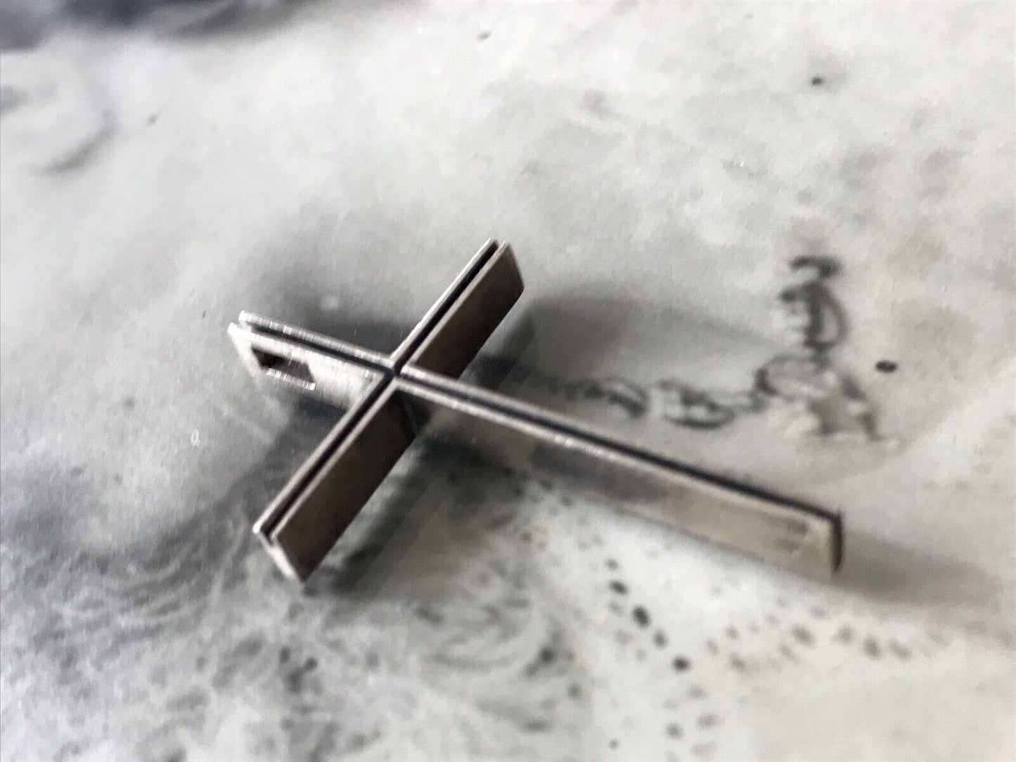 alt schöne Form Silber Kreuz Anhänger Kettenanhänger