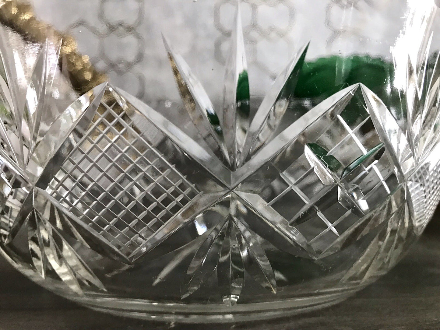 Antik Bleikristall Schale Glasschale Kristallglas Glas edel Salatschale Schlif