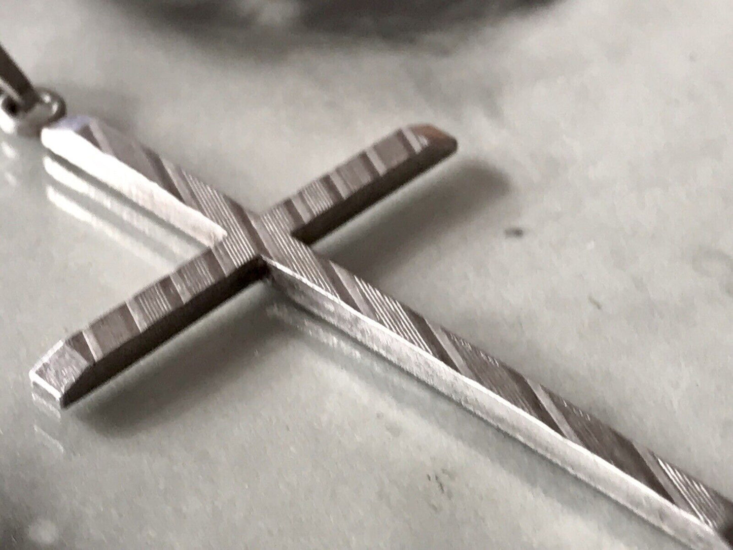 alt schöne Form 925 Silber Kreuz Anhänger Kettenanhänger