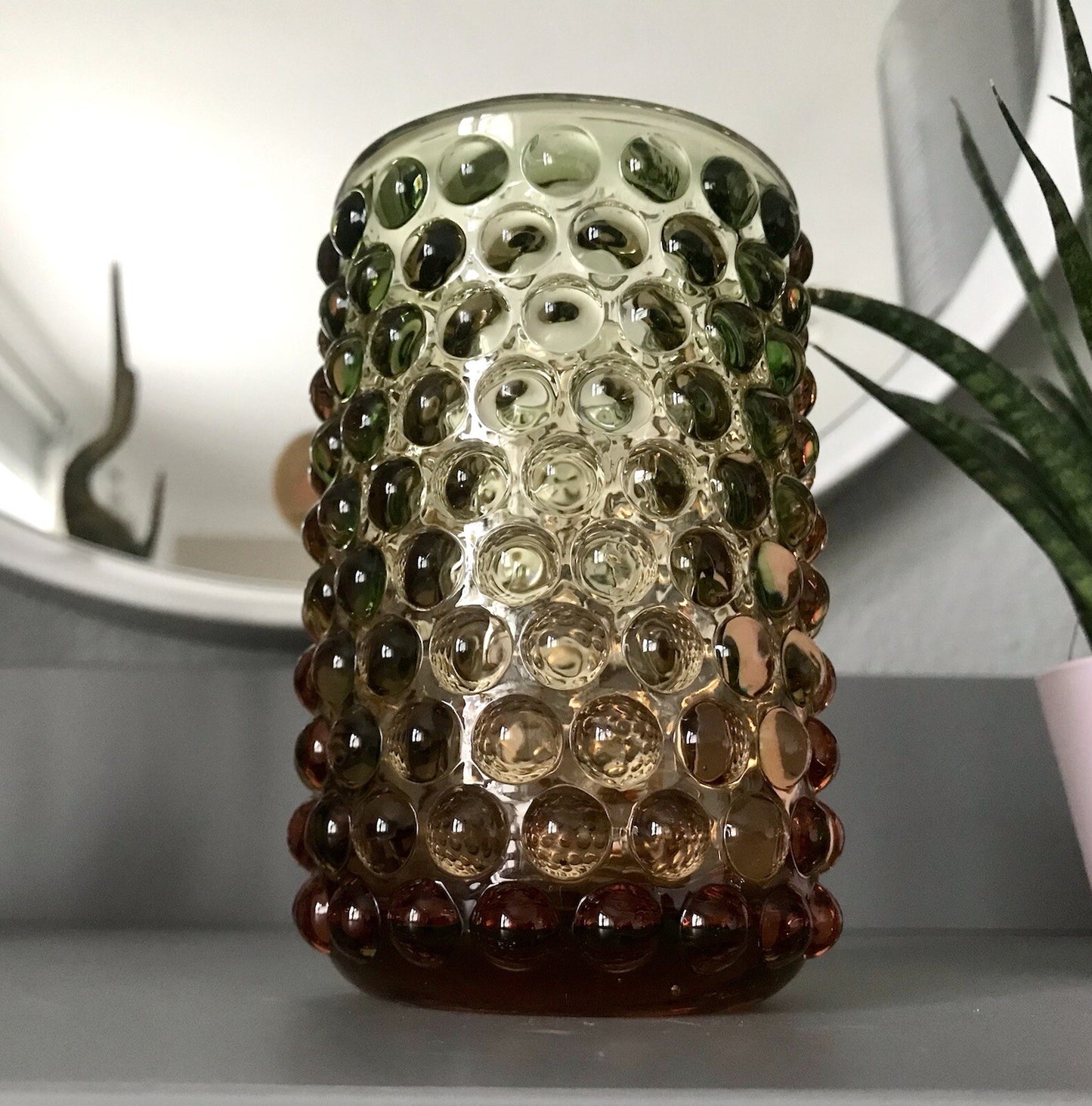 Vintage Designer Vase Glasvase Glas mundgeblasen WMF Erich Jachmann