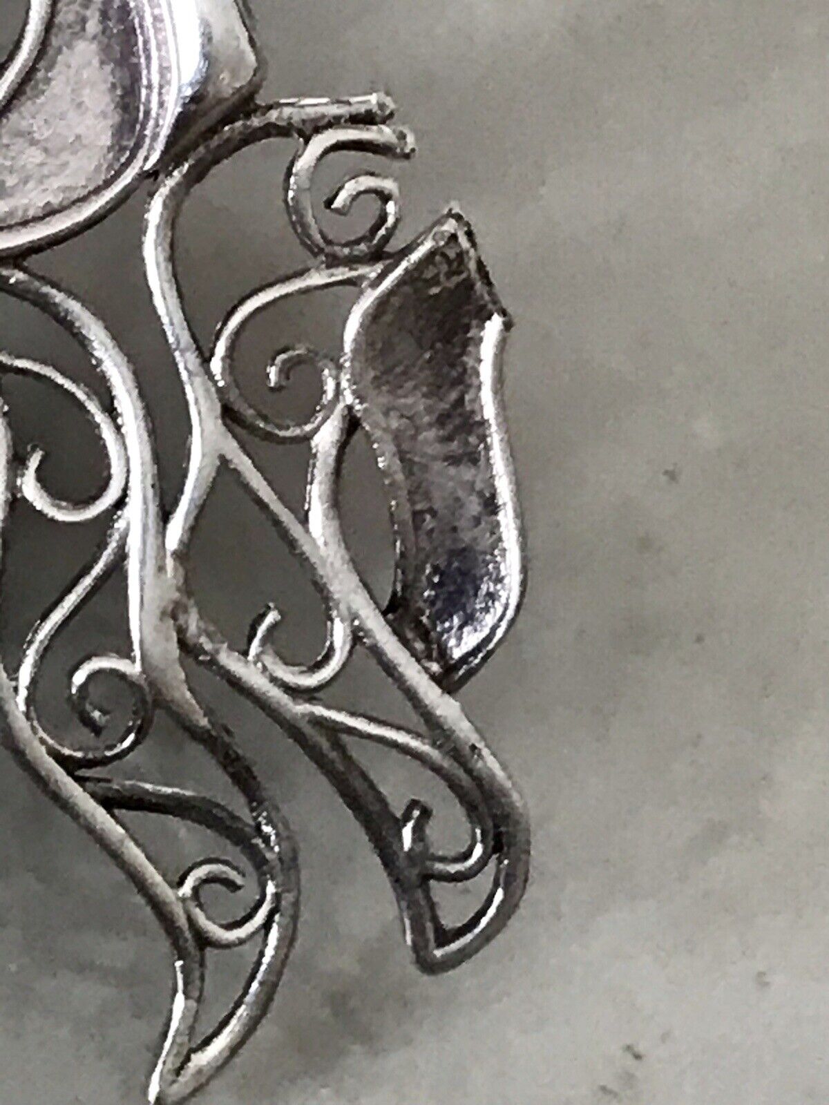 Antik? Silber Anhänger in Jugendstil markant Frau fließende Linie