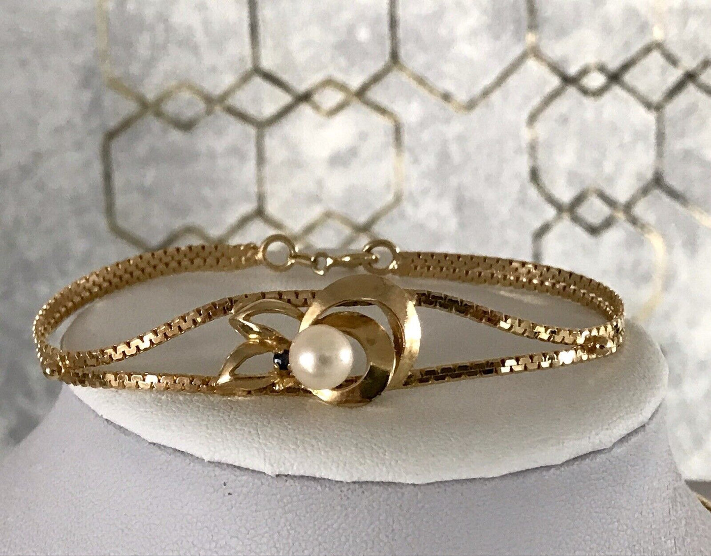 Vintage Set 835 Silber vergoldet Schmuck Kette Halskette Collier & Armband