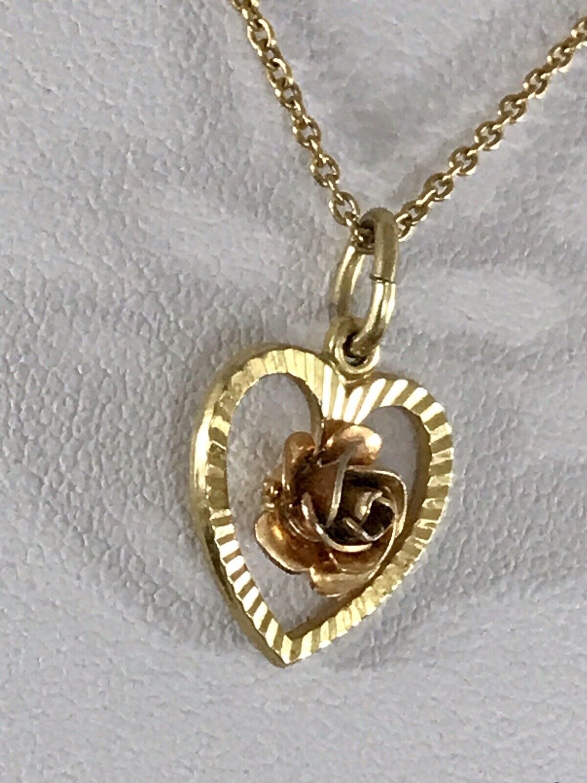 vergoldete 925 Silber Halskette mit vergoldetem Herz Rose Anhänger gold Farbe