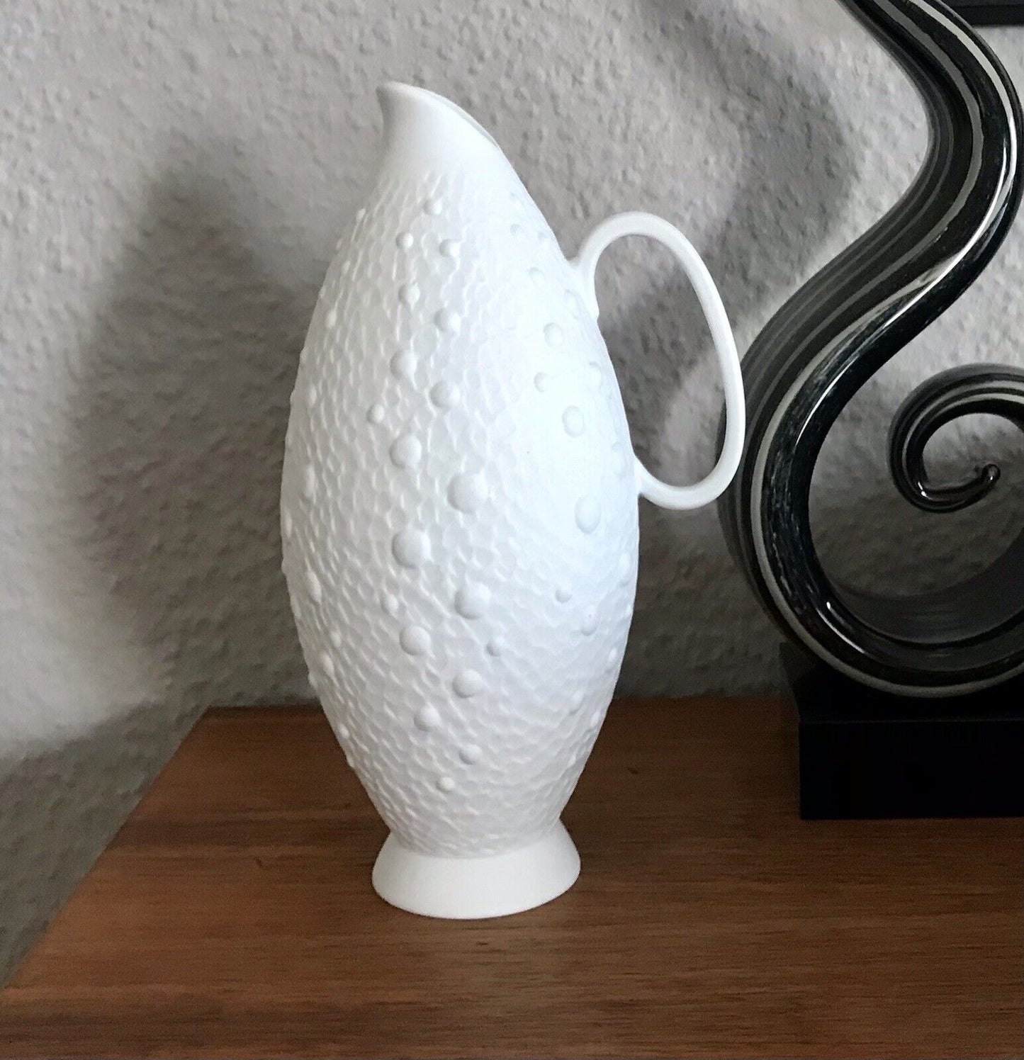 Vintage 60er Bisquit Porzellan Vase KPM OpArt Royal Porzellan Bavaria