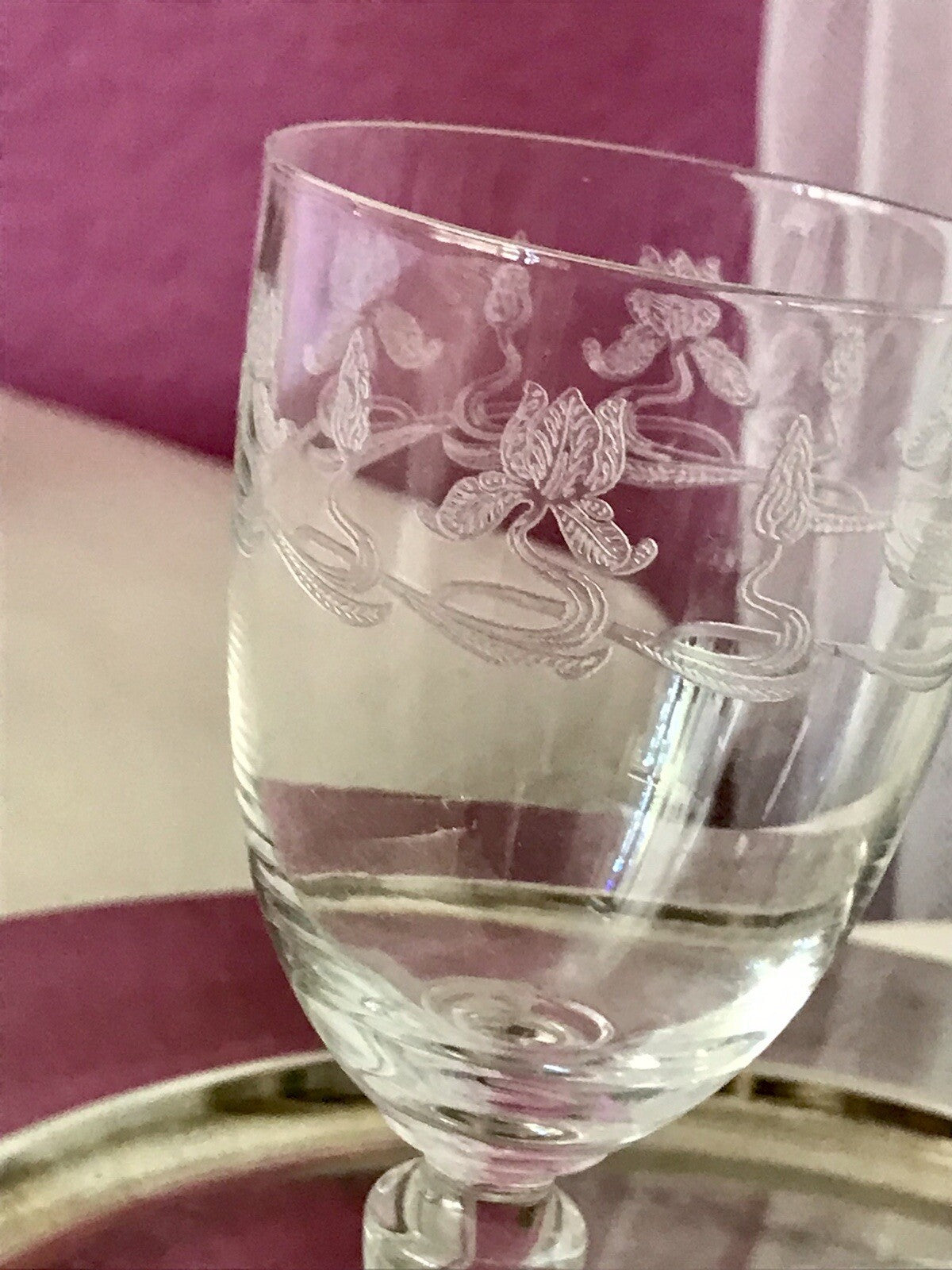 Konvolut Antik 3 Gläser Weinglas Sektglas Likörglas gerippt Ätzglas Jugendstil