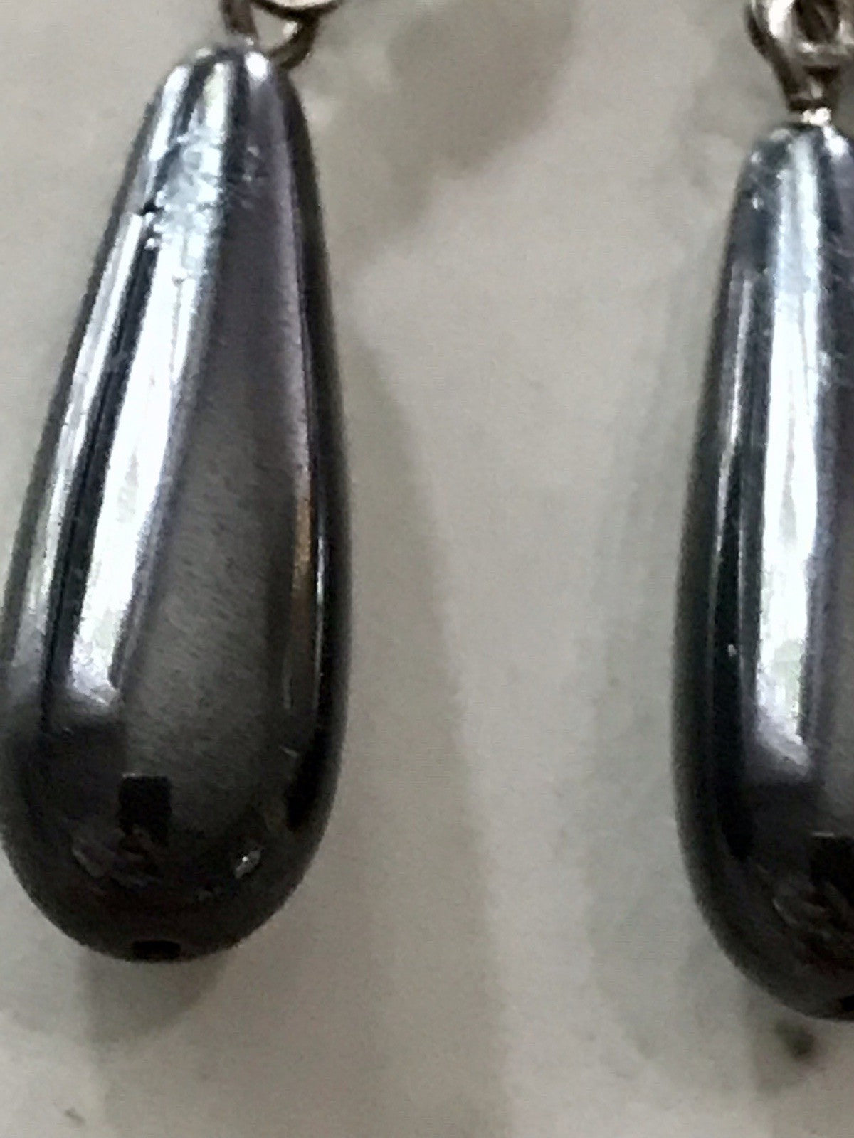 Antik Vintage Ohrhänger Ohrringe Hämatit Pampel DAMEN Silber 925