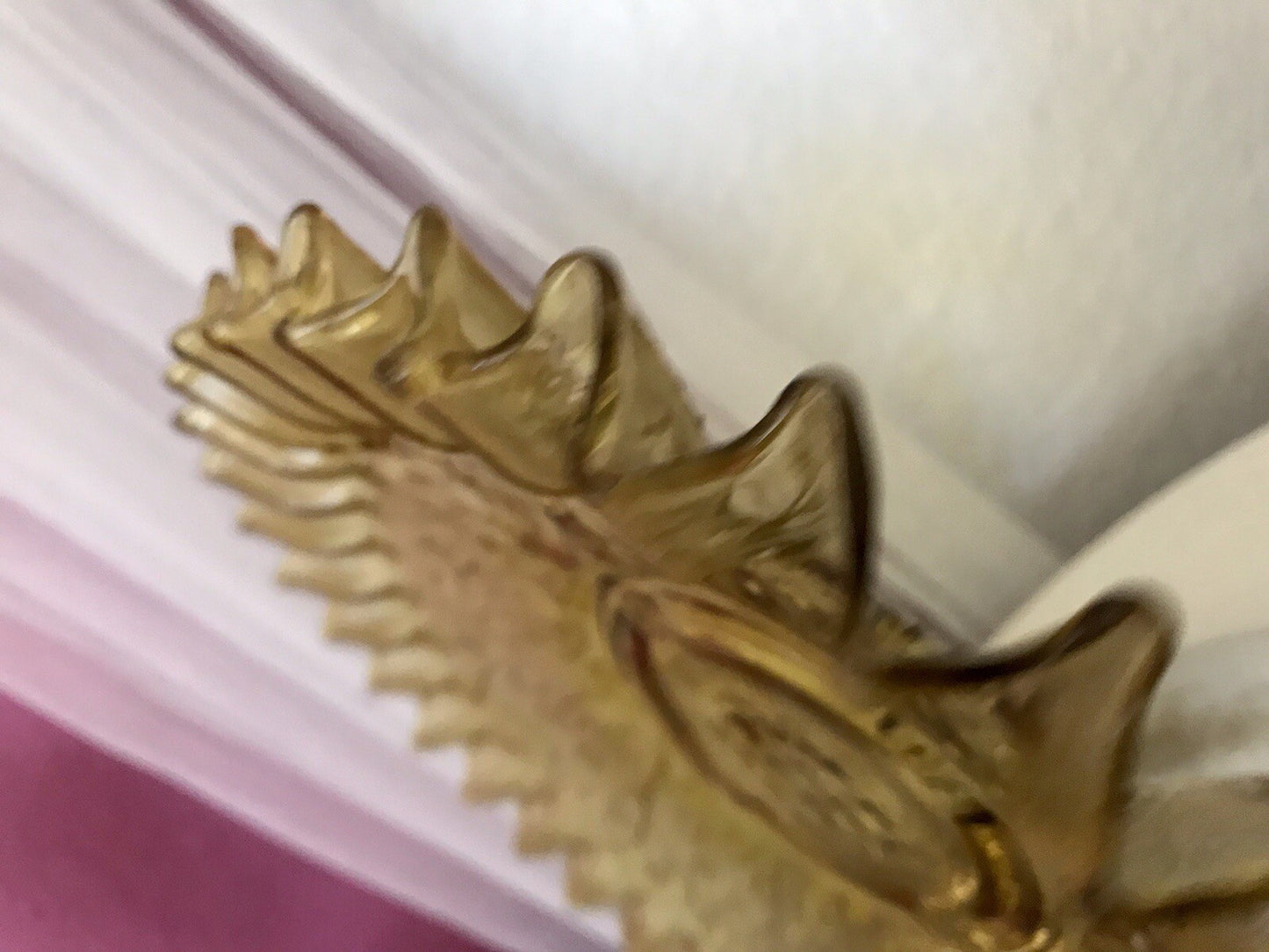 Antik Jugendstil Serviettenrand Pressglas Schale Glas Fenne Ewald Gelb Selten!