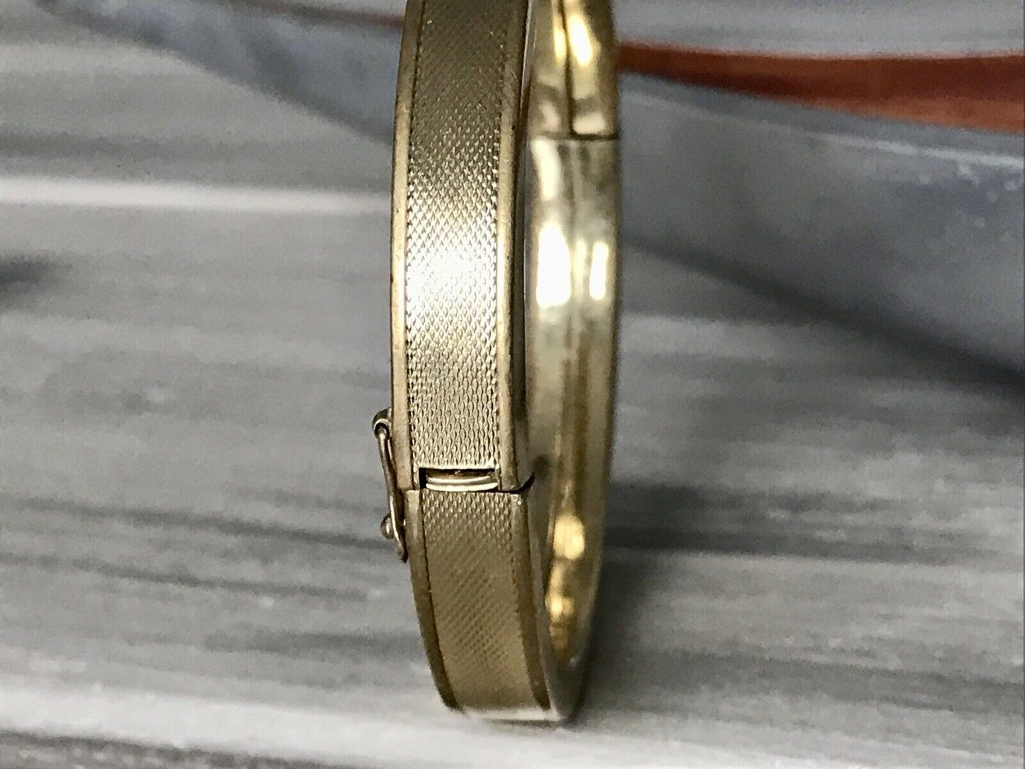 Antik Vintage SP Armband Armreif Klapp- Armspange Amerik. Doublè vergoldet gold