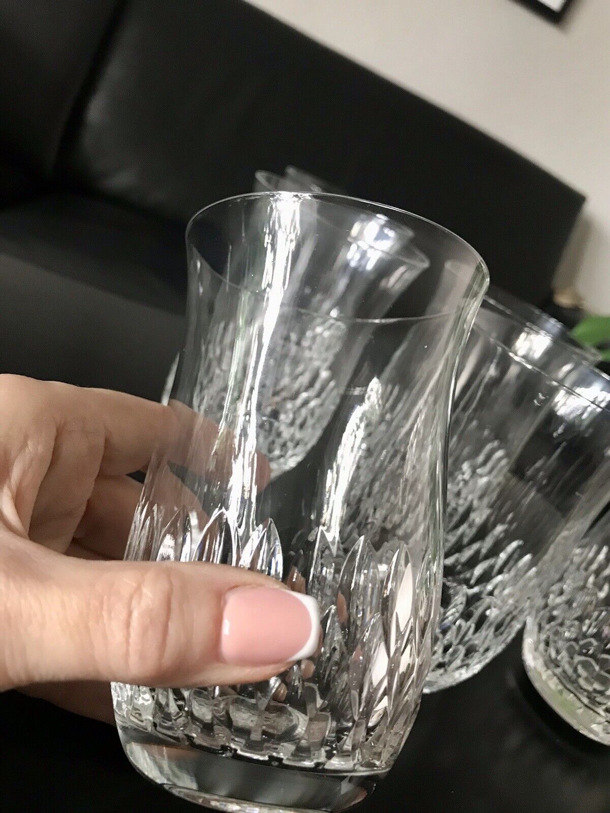 Vintage 6 EDEL Wassergläser Trinkbecher Glas Kristallglas