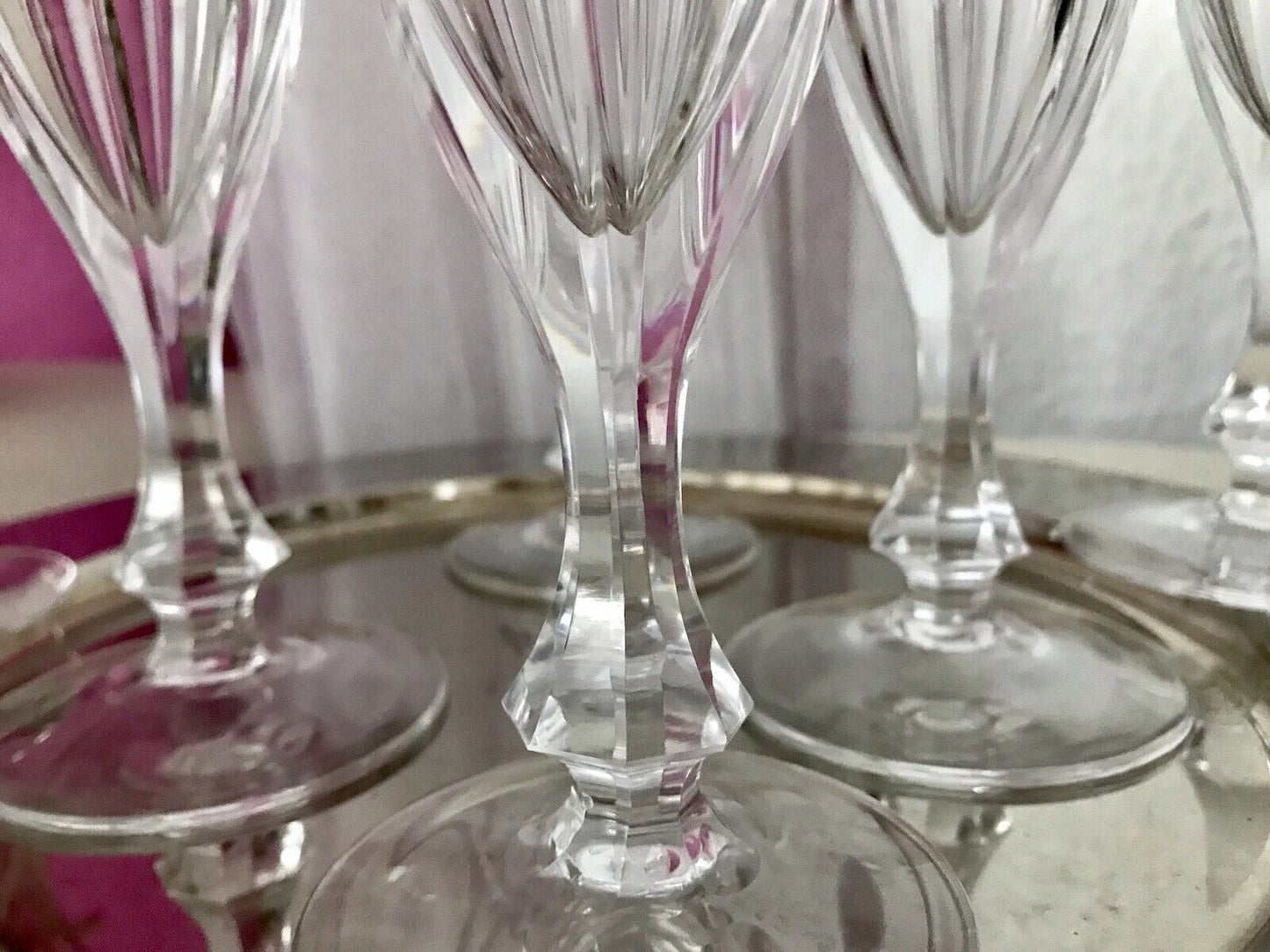 Vintage EDEL 6 Sektflöten Champagnerflöten Gläser Kristallglas Bleikristall WOW