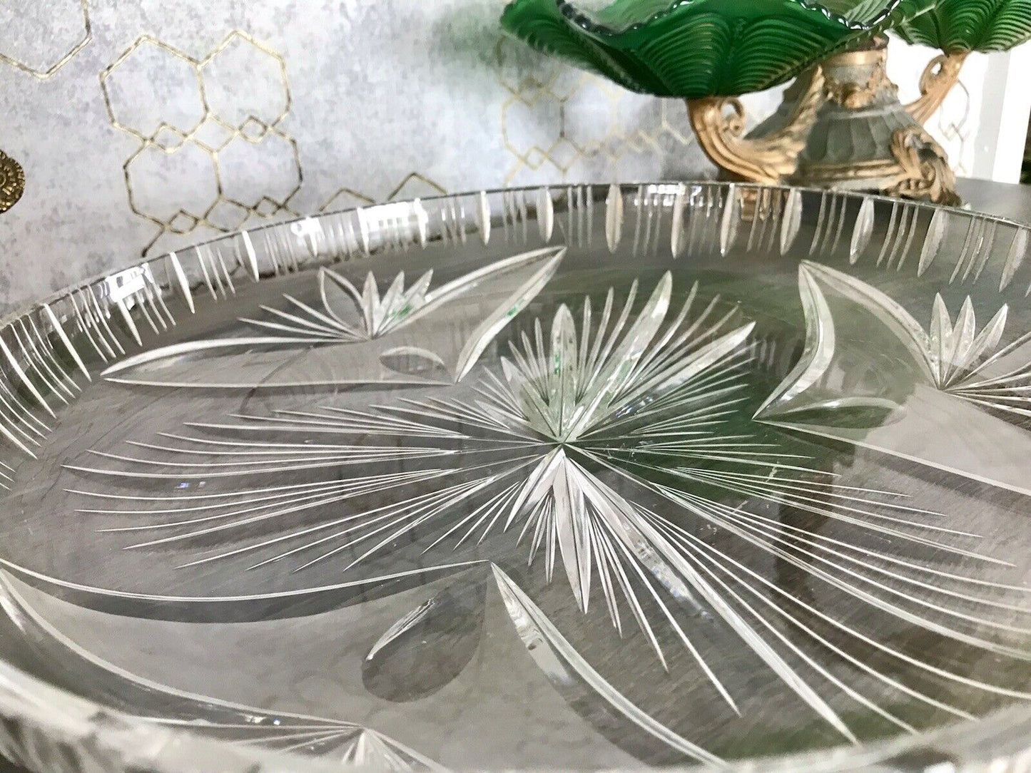 Vintage Bleikristall Schale Glasschale Kristallglas Glas Schliff EDEL wundervoll