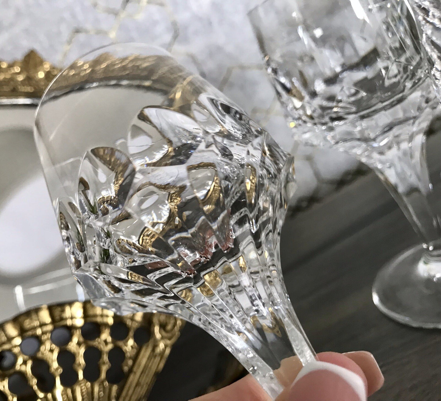Vintage Edel 5x Südweingläser Gläser Kristallglas Peill & Putzler Bleikristall