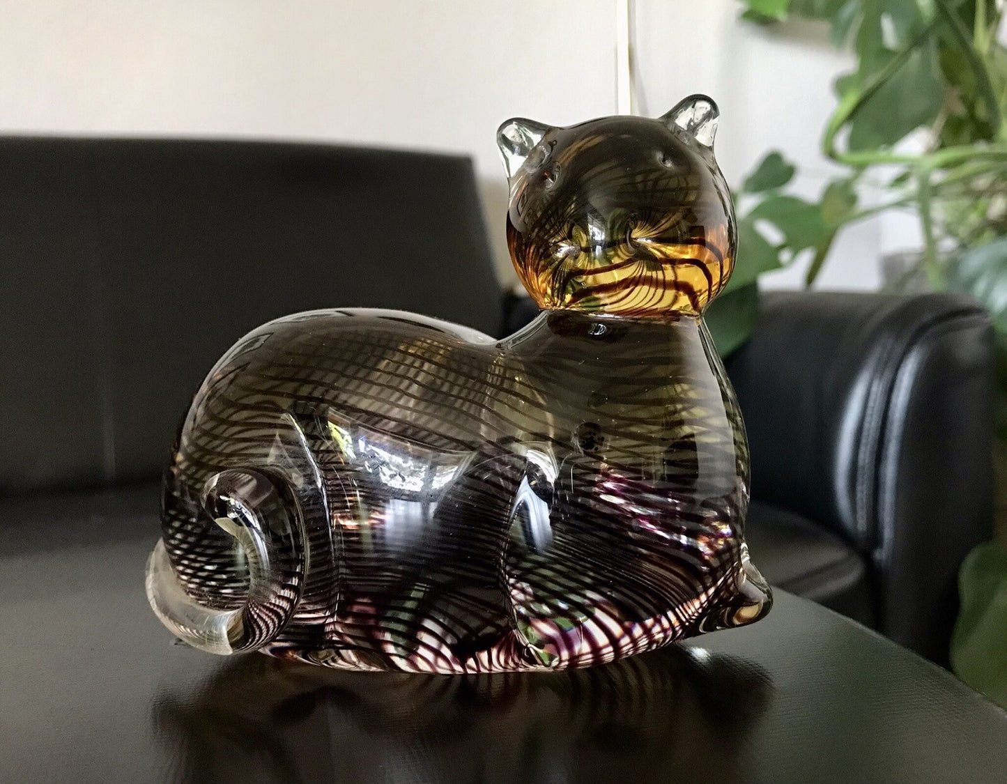 Vintage Murano? 60er Katze Figur Skulptur Briefbeschwerer Glas mundgeblasen