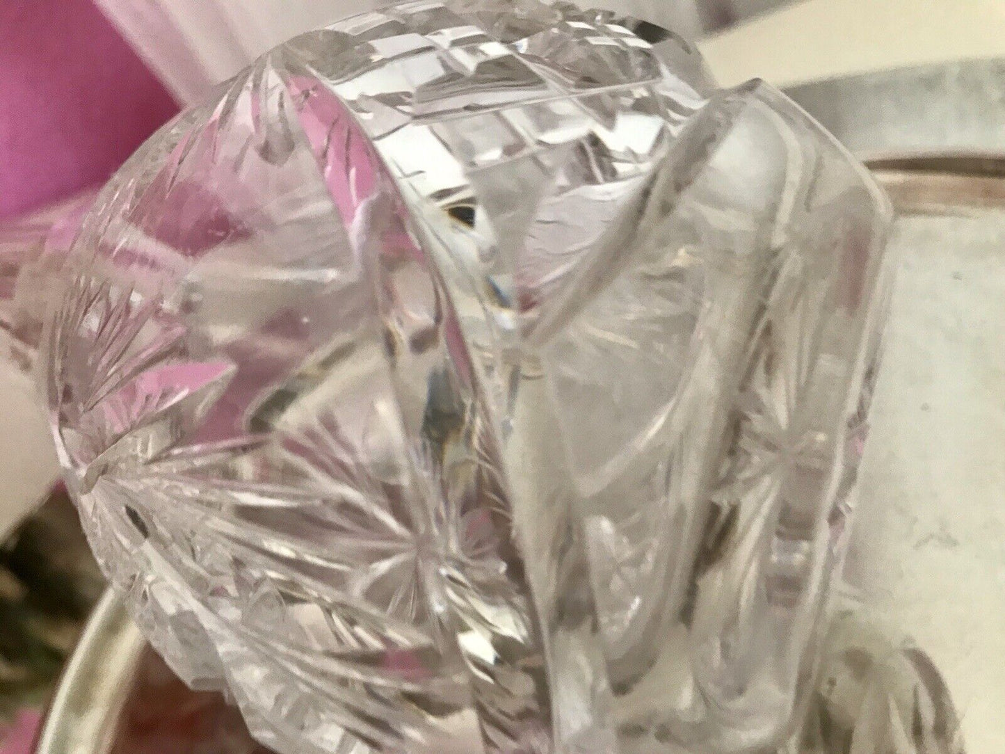 Antik Alt Karaffe Rumflasche Kristallglas Bleikristall geschliffen So SCHÖN