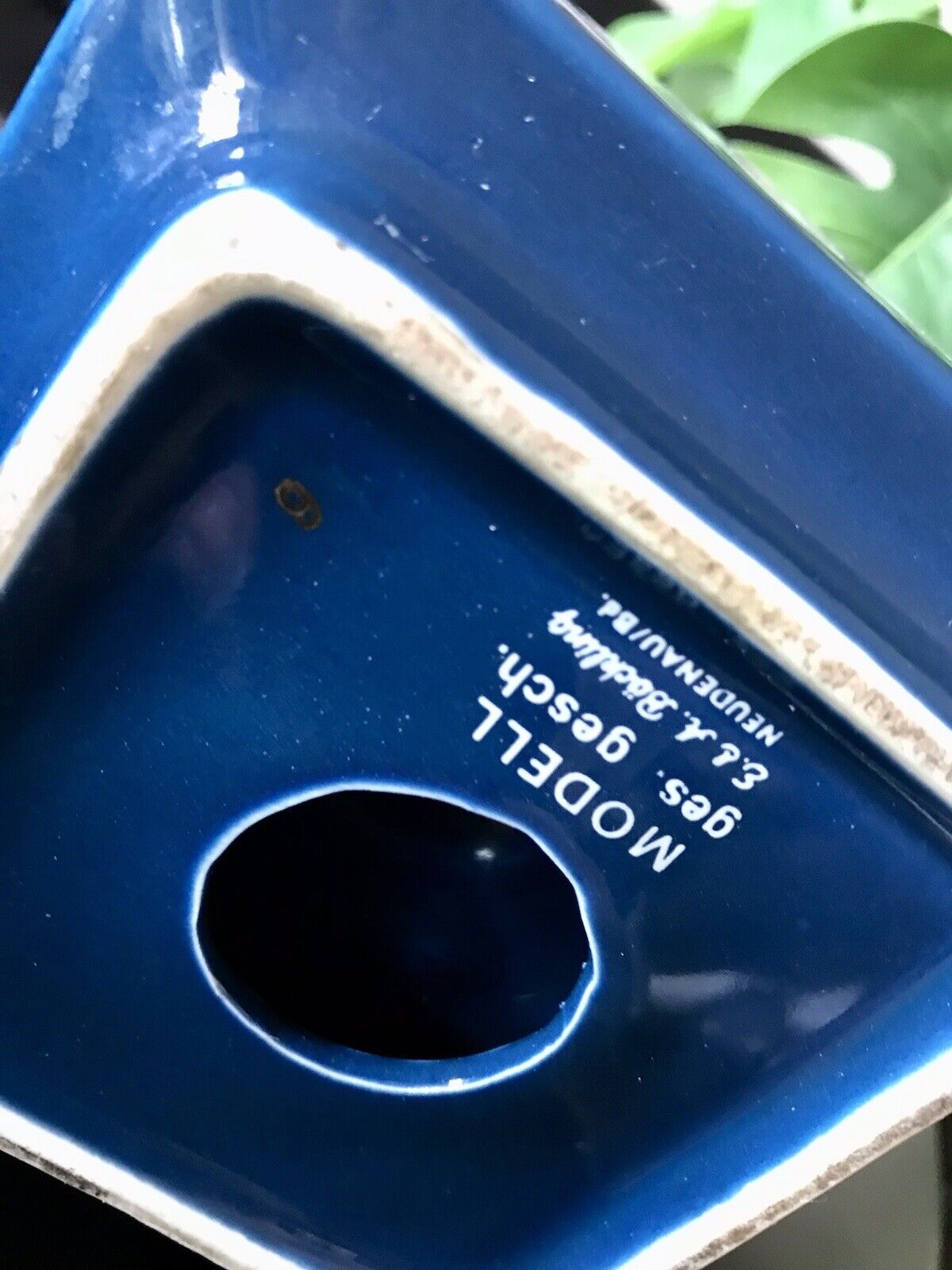 Vintage groß Martini Aschenbecher Ascher Keramik blau 60er 70er