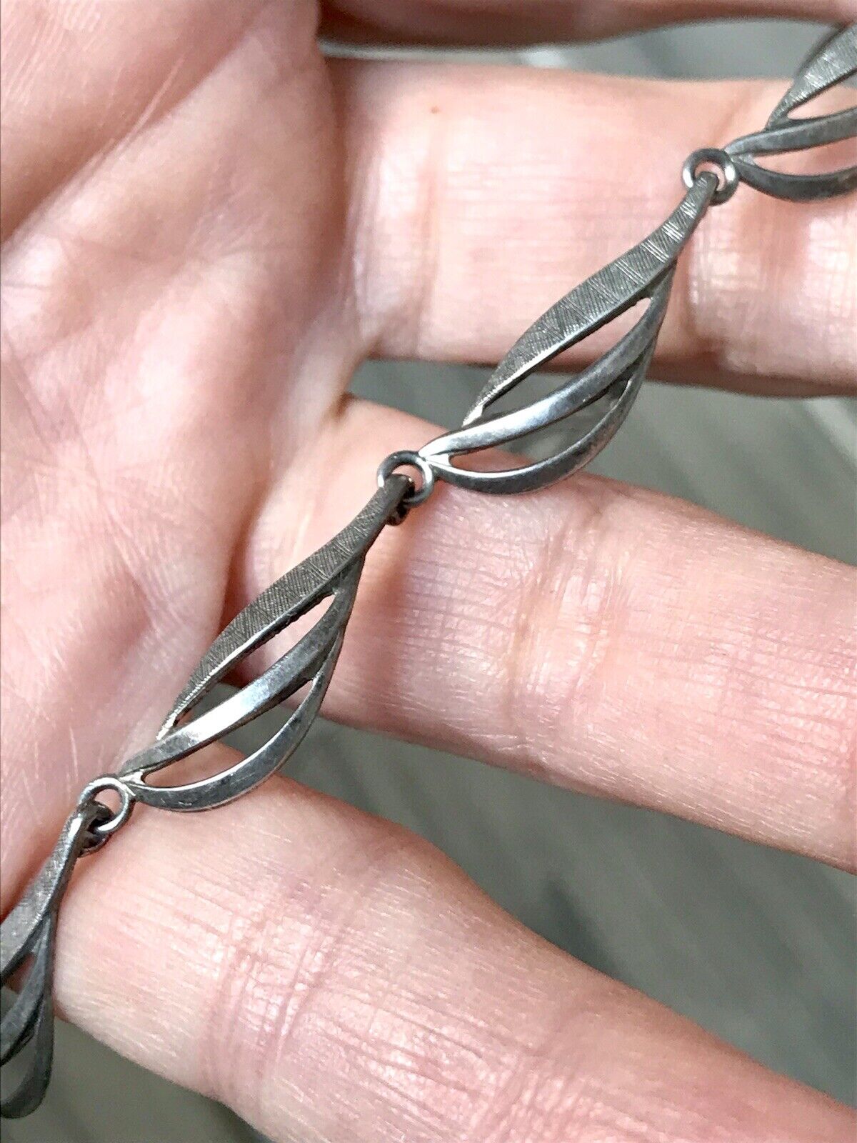 Alt Vintage Edel 800 Silber Collier Halskette