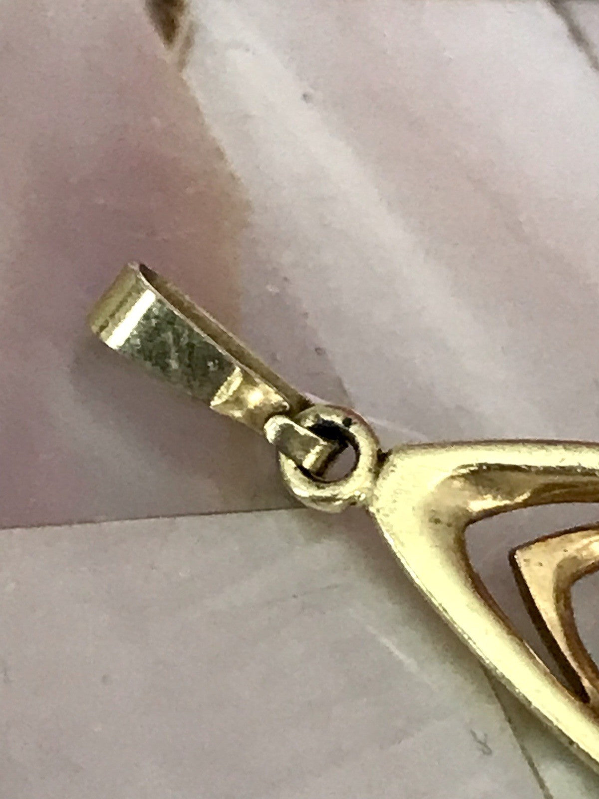 Vintage Designer Anhänger Perle Amerik. Doublè vergoldet