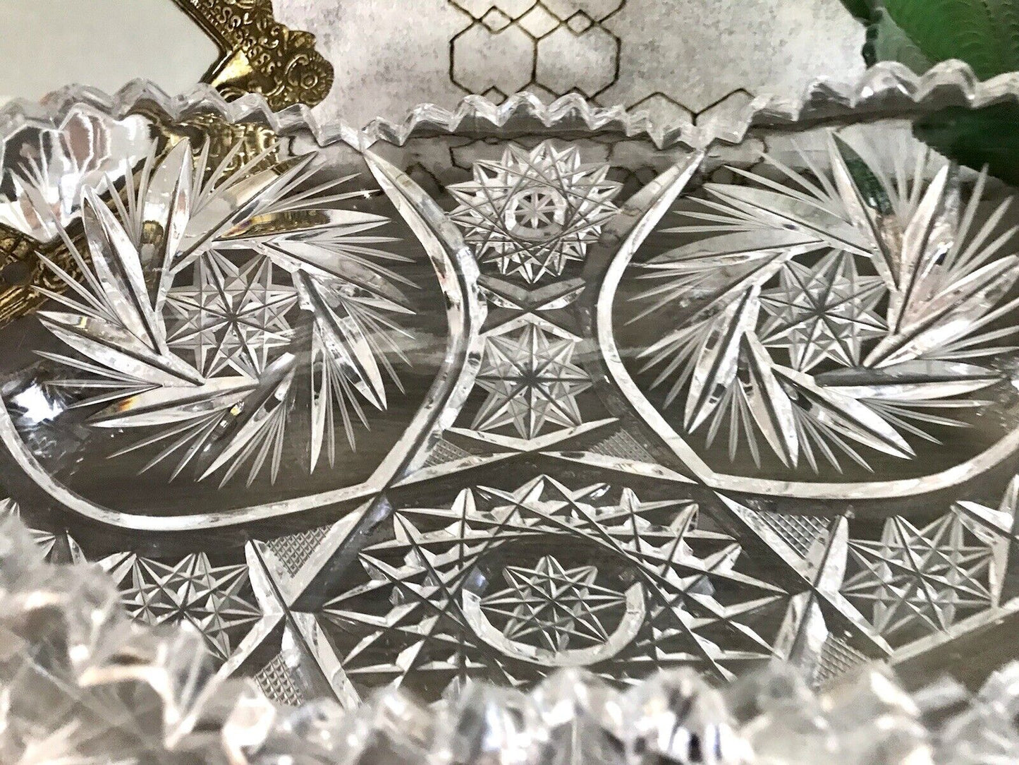 Groß EDEL Bleikristall Schale Glasschale Jardiniere Kristallglas Glas Böhmen
