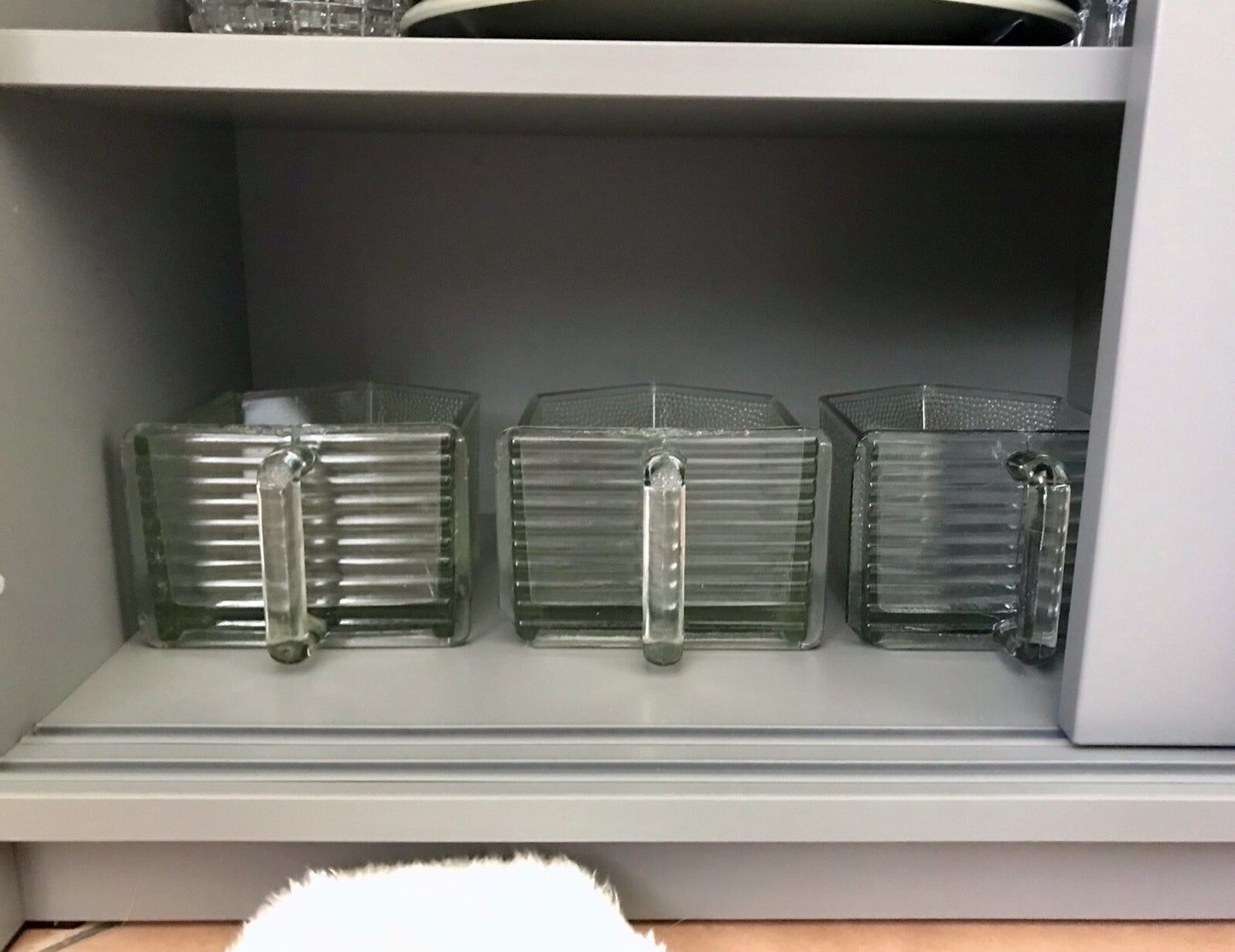 Antik 8 Art Déco Vintage Schütten Glas Pressglas Ponce Vorratsgefäße