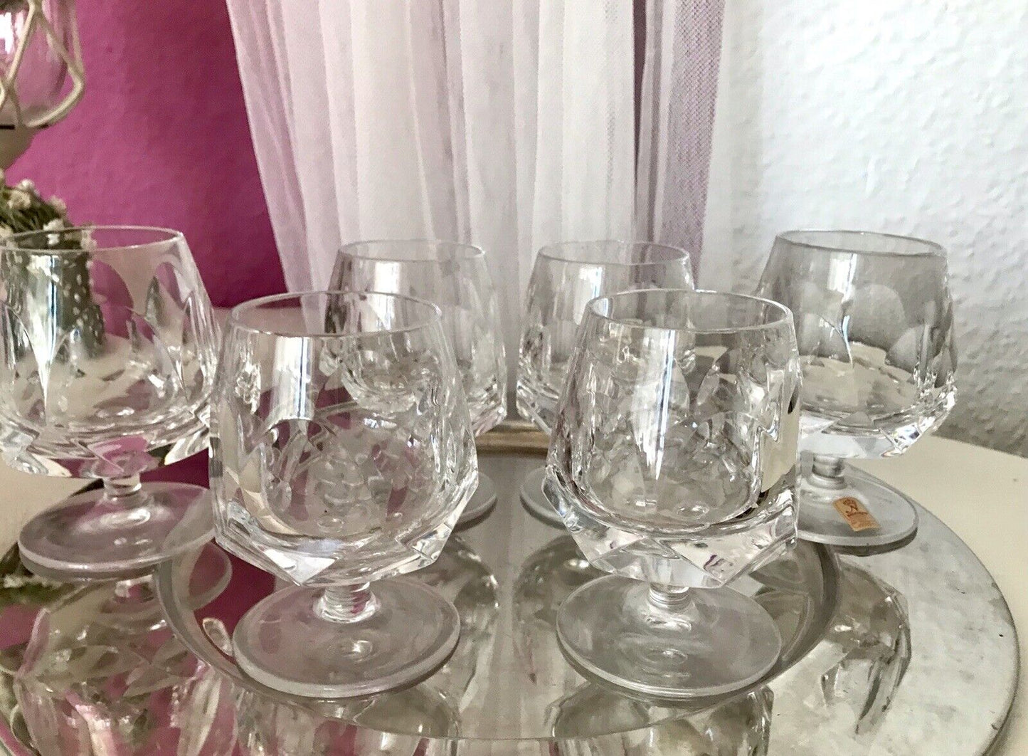 Vintage EDEL 6 Cognacschwenker Cognac Gläser Kristallglas Nachtmann Alexandra
