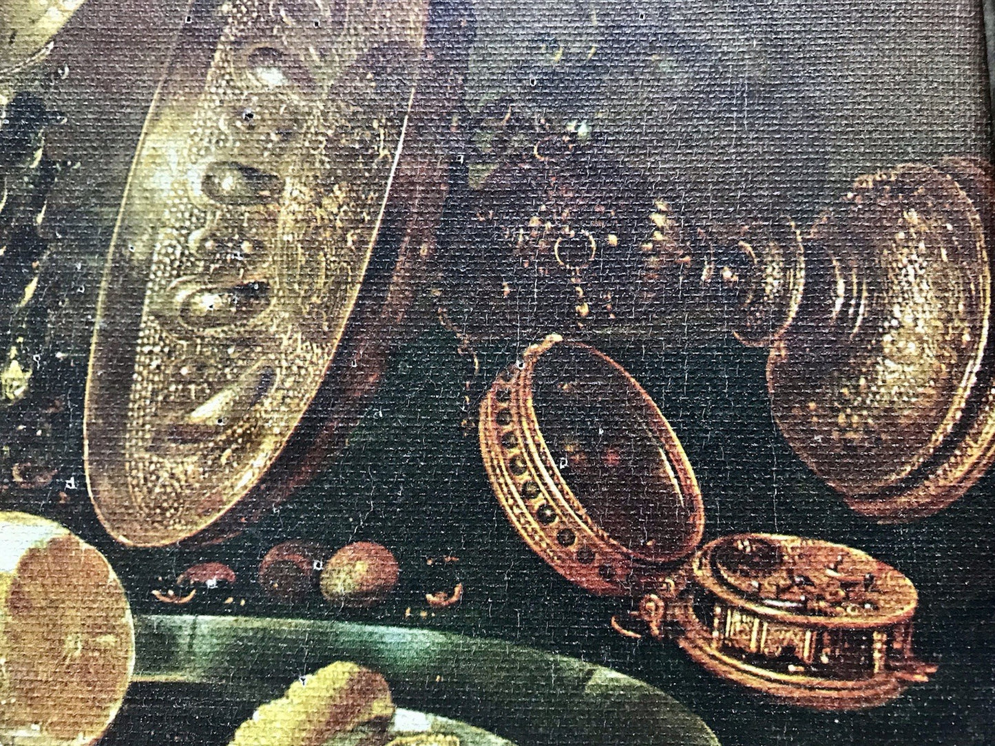 Replik Gemälde Willem Klaesz Heda Stilleben mit Austern Kunst Rahmen Leinwand