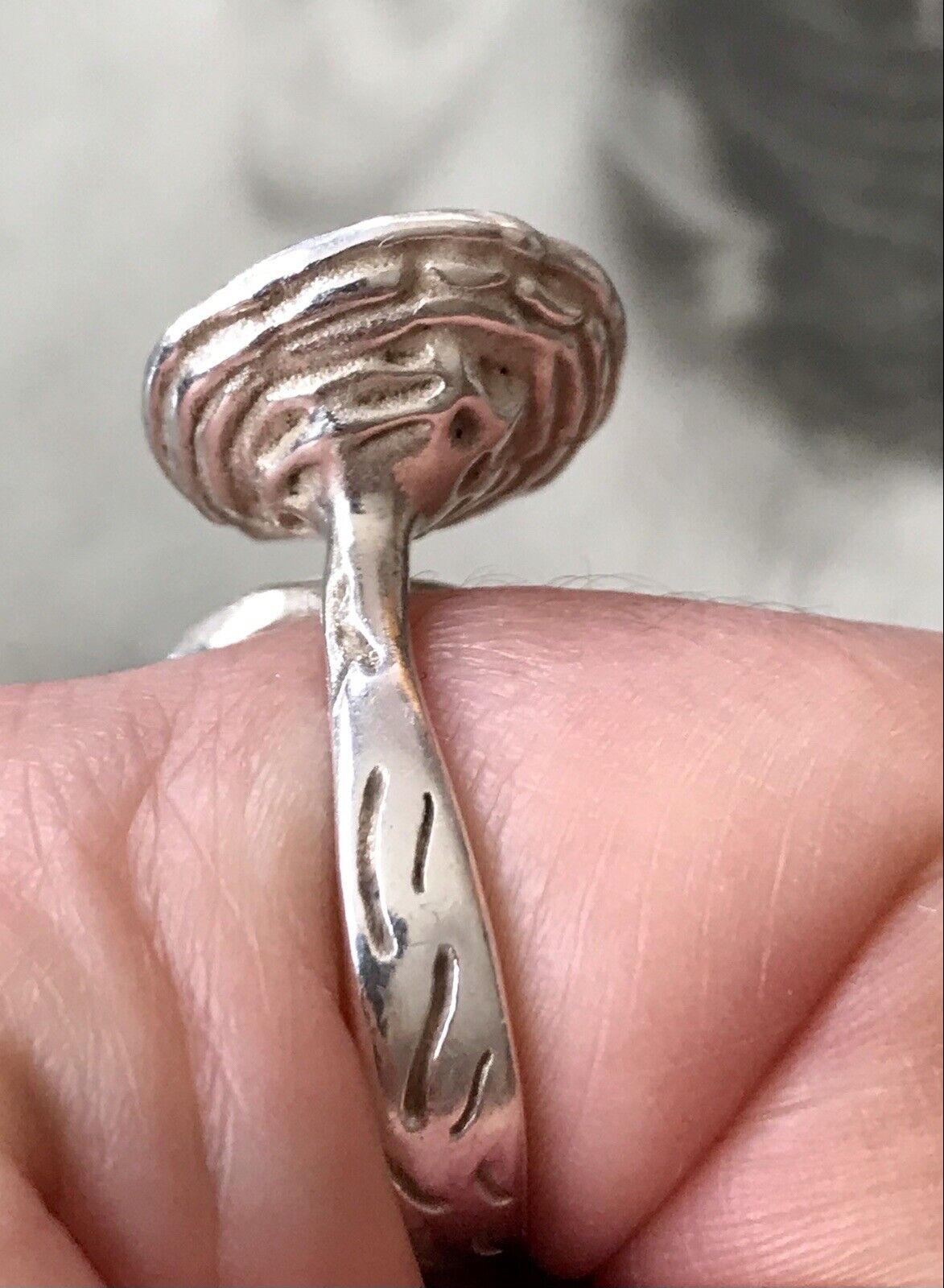 Vintage Modernist Designer DAMEN RING 925 Silber ADK Gr.58- 60 Perlen