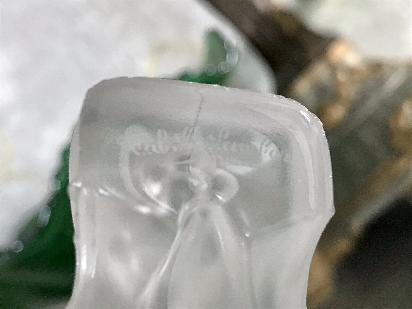 Antik Val Saint Lambert 2 Griffon Kerzenleuchter Kerzenständer EDEL Glas