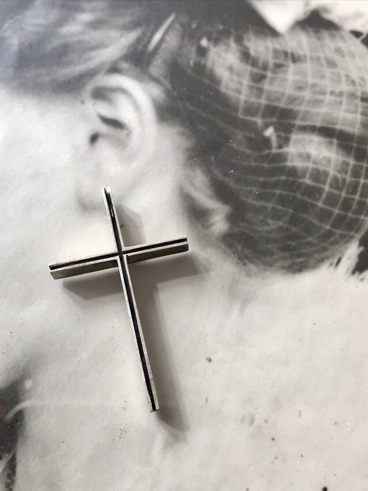alt schöne Form Silber Kreuz Anhänger Kettenanhänger