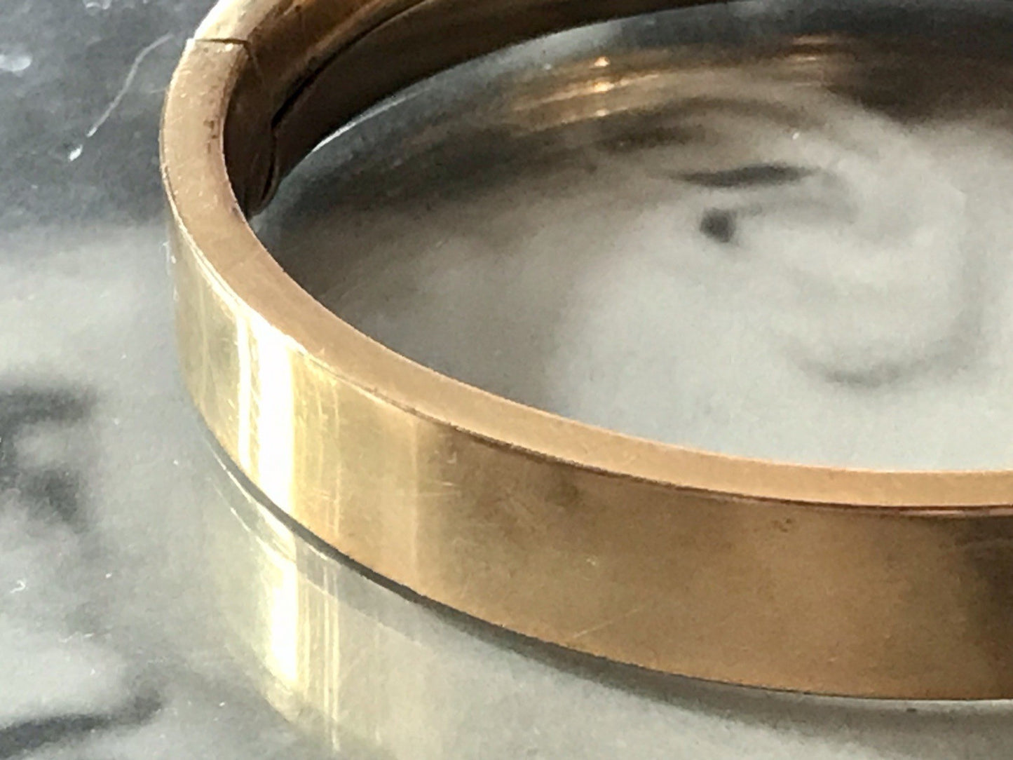 Antik Vintage Armband Armreif Klapp- Armspange Amerik. Doublè vergoldet gold