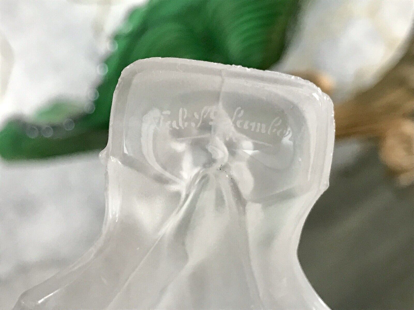Antik Val Saint Lambert 2 Griffon Kerzenleuchter Kerzenständer EDEL Glas