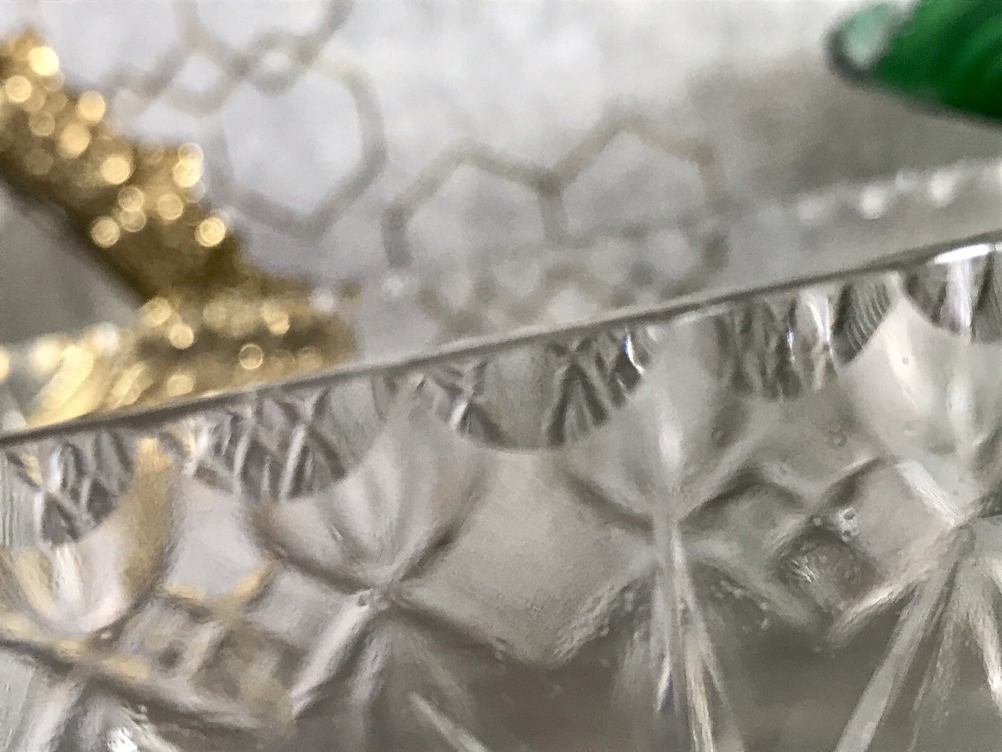 Antik Bleikristall Schale Glasschale Kristallglas Glas edel Salatschale Schlif