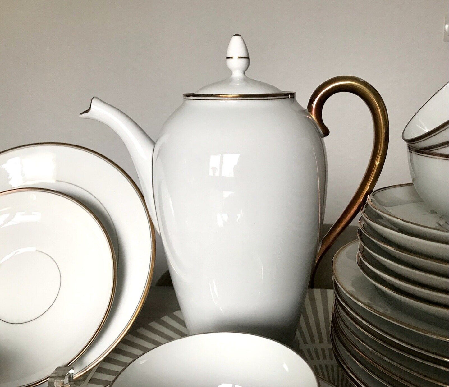Antik Jäger&Thomas Bavaria Jugendstil Art Déco Porzellan Kaffeeservice 6 Pers. +