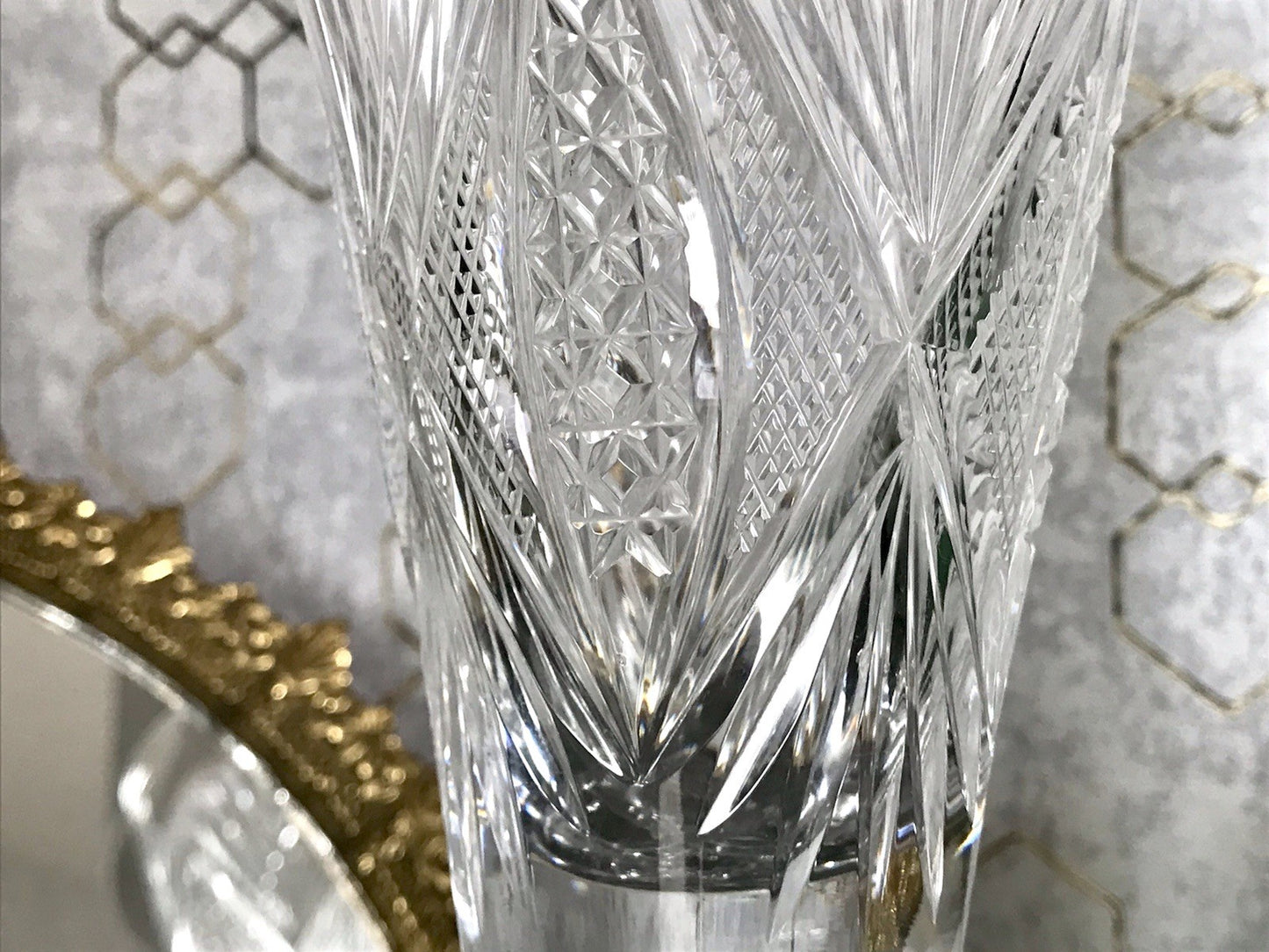 Antik Adenken Glas Pokalglas Kelch Pokalkelch Luftblasen 20.08.1911 Jugendstil