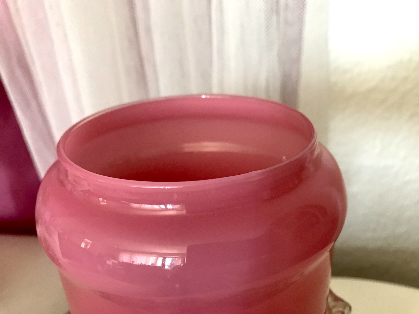 Vintage 60er Empoli Fußschale Schale Bonboniere rosa weiß Deckelvase Designer